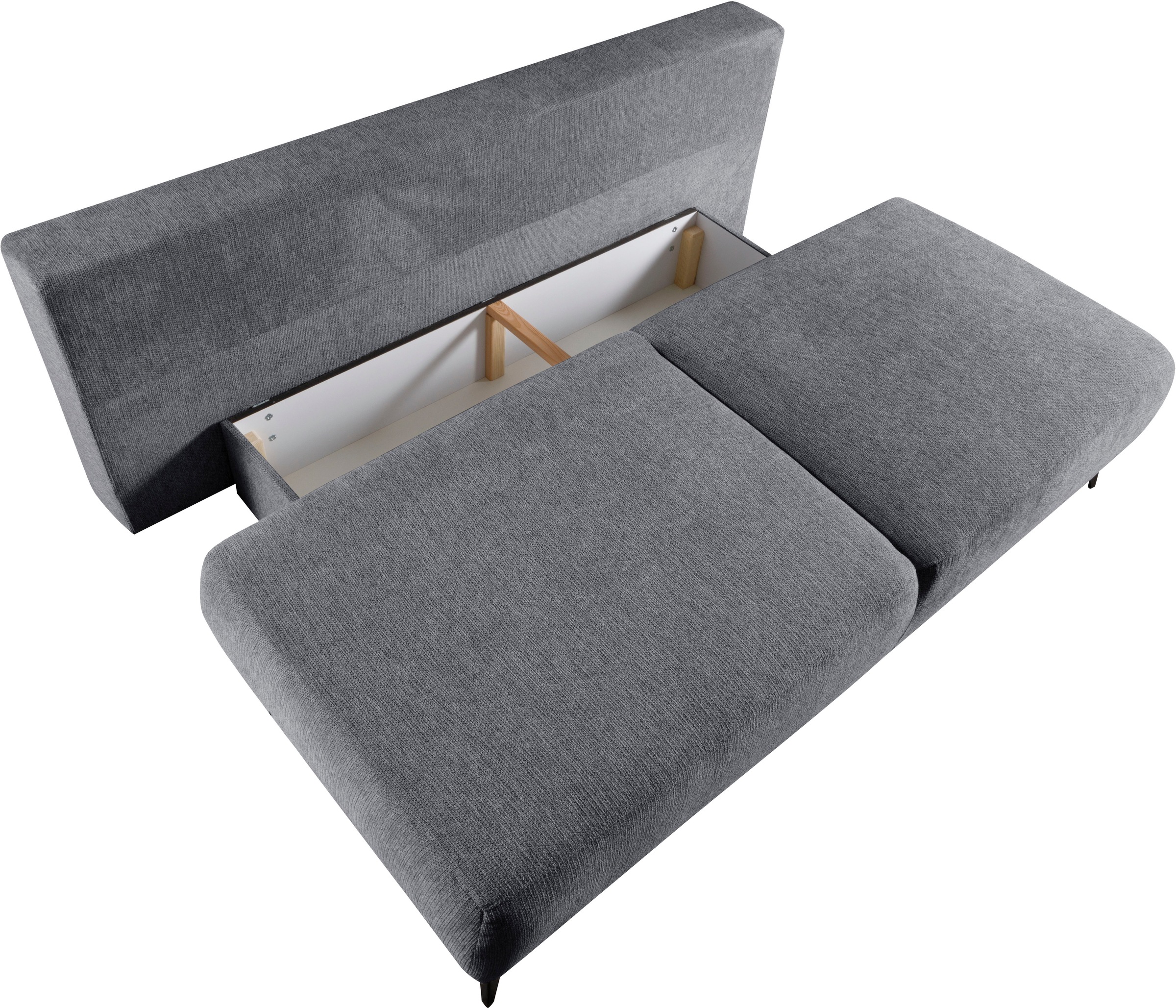 WERK2 Schlafsofa »Viktoria mit Komfortsitz- und Liegehöhe, Breite 200cm,«, bequemes 2-Sitzer Schlafcouch mit Bettkasten