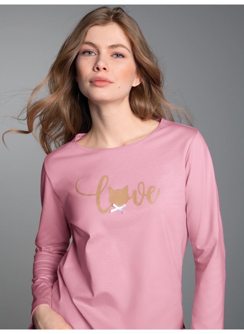 Trigema Schlafanzug »TRIGEMA Pyjama-Oberteil mit Cat Love-Print«, (1 tlg.)