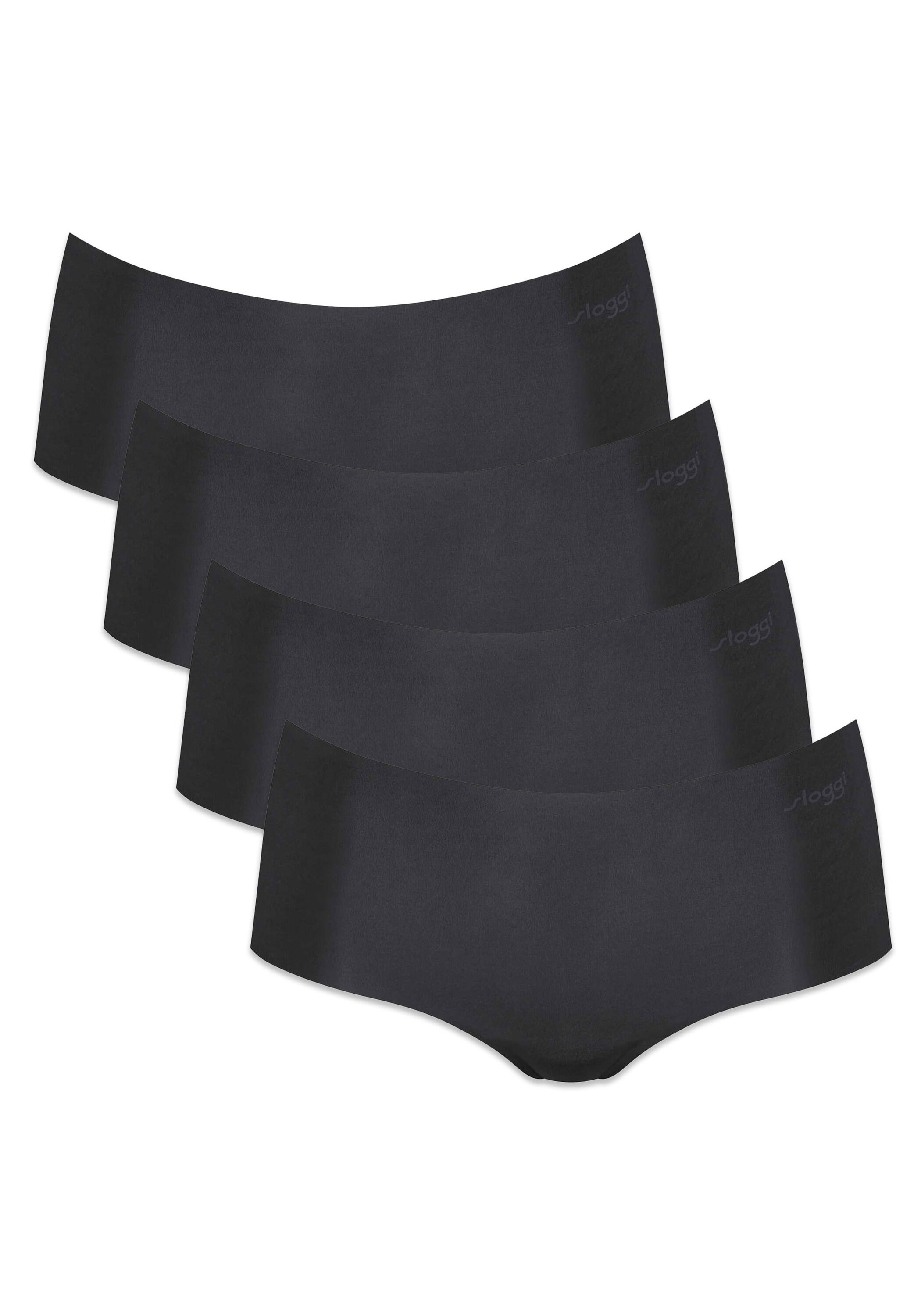 SLOGGI Damen Panty "Panty Zero Microfiber Shorts 2.0 4er Pack", Gr. XS, schwarz, Obermaterial: 76% Polyamid PA. 24% Elasthan EL., Unterhosen
