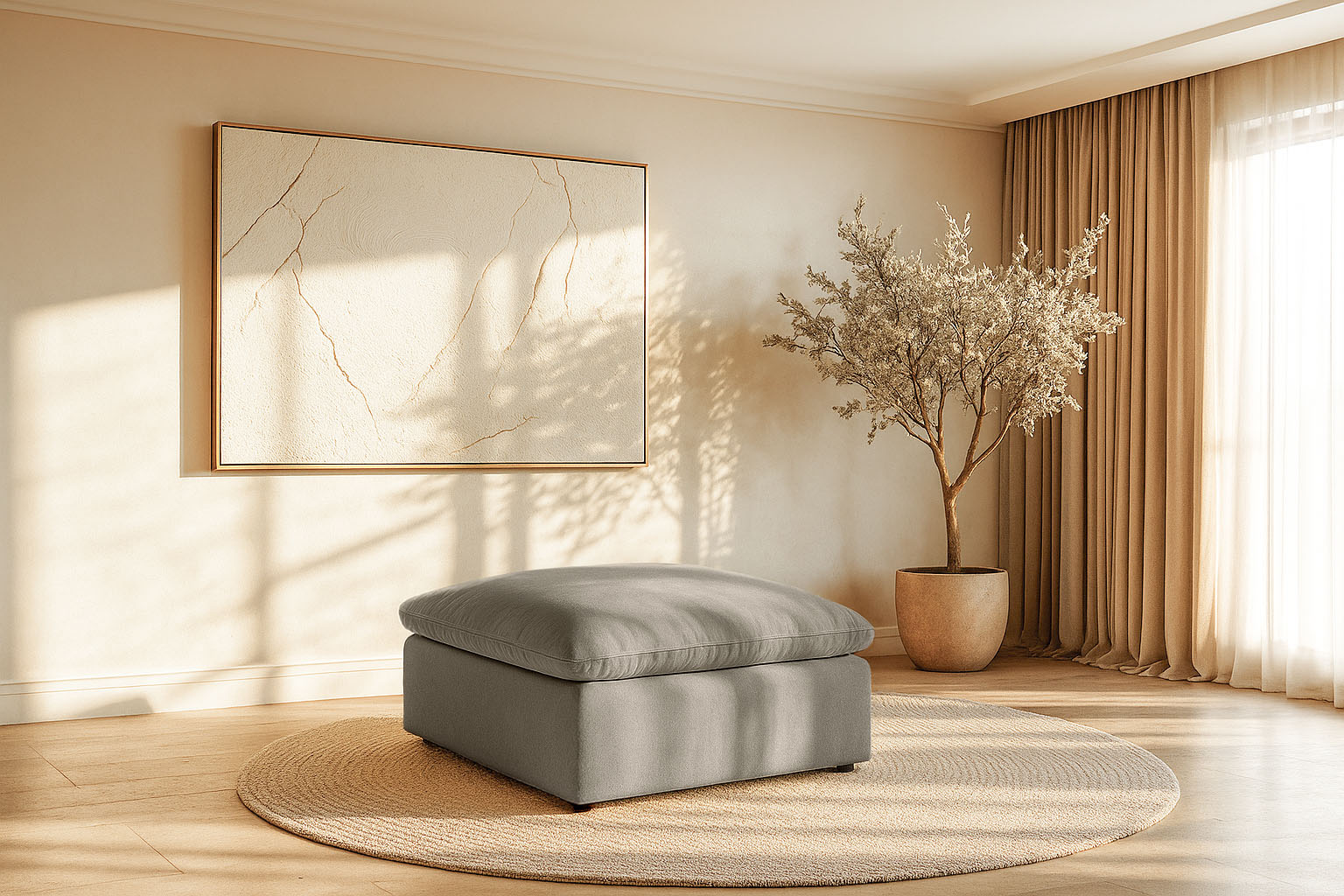 OTTO home Polsterhocker "Venslev" schöne Ergänzung für das Sofa