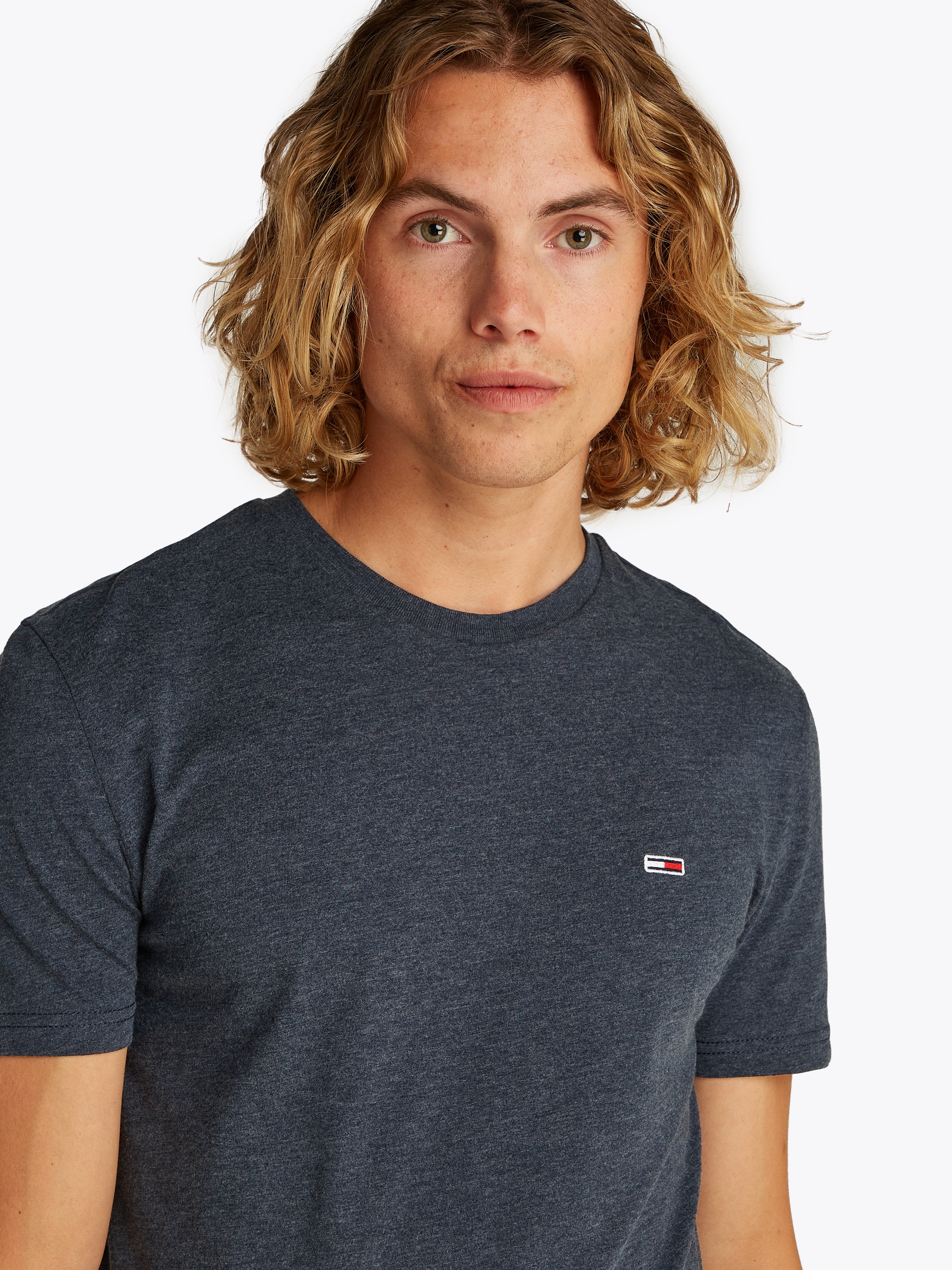 Tommy Jeans T-Shirt "TJM XSLIM JASPE HTR TEE EXT", in Melange-Optik günstig online kaufen