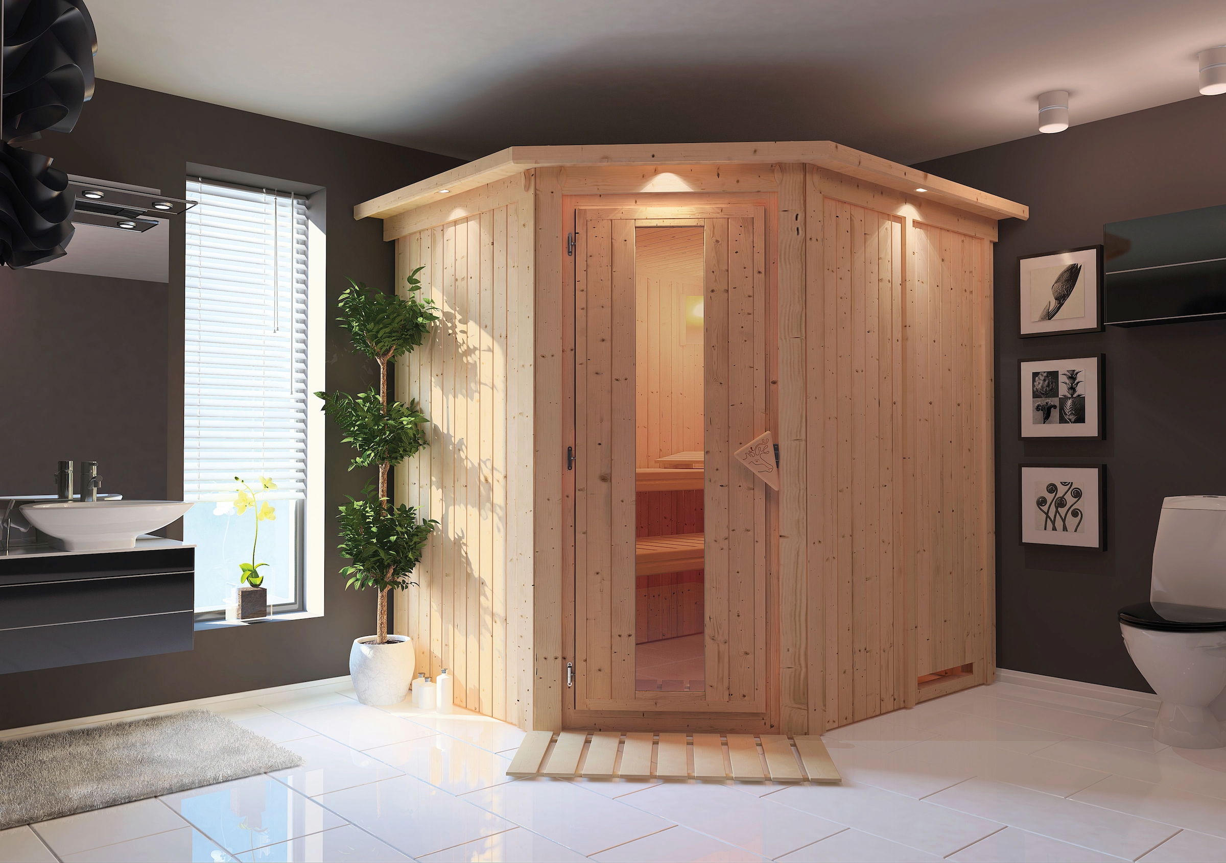 Karibu Sauna »Laila«, ohne Ofen
