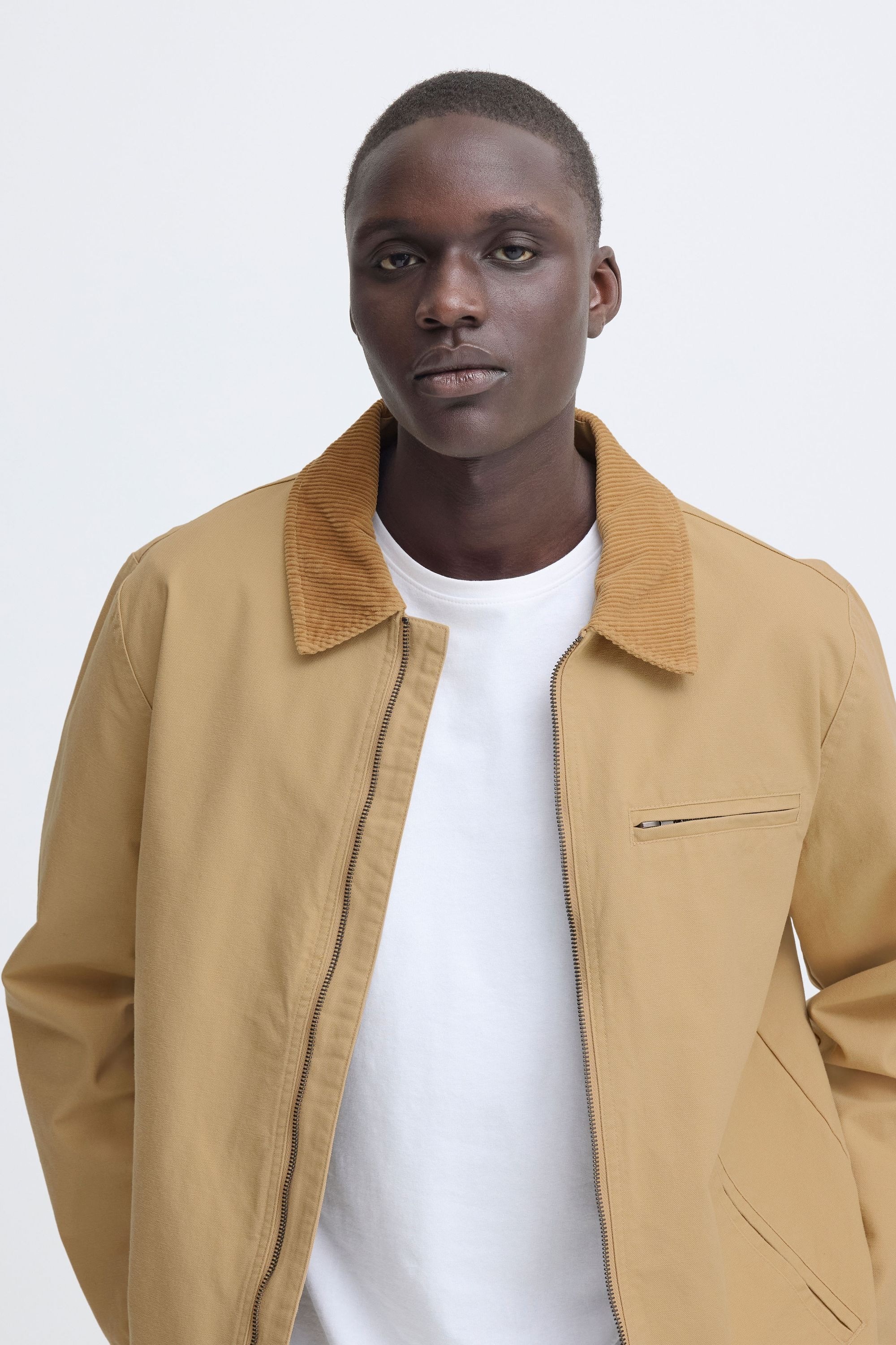 Blend Outdoorjacke »BHFontana« ohne Kapuze Modische Feldjacke mit Cord-Kragen