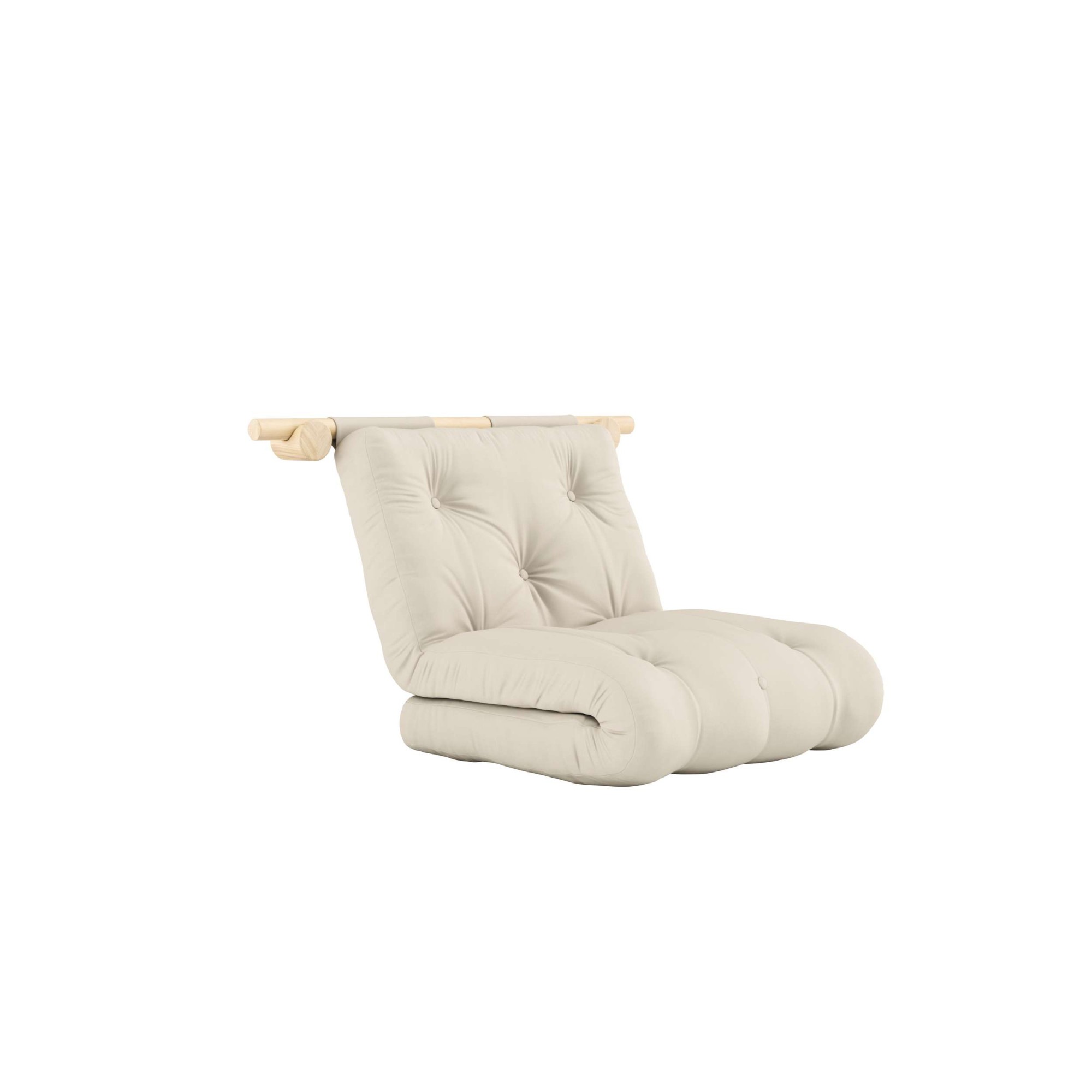 Karup Design Schlafsofa »Hooked Schlafsessel, Sitz- und Schlafplatz, Wandmontiert, platzsparend«, Futonmatratze inkl. Halterungsset aus FSC®-zertifiziertem Massivholz