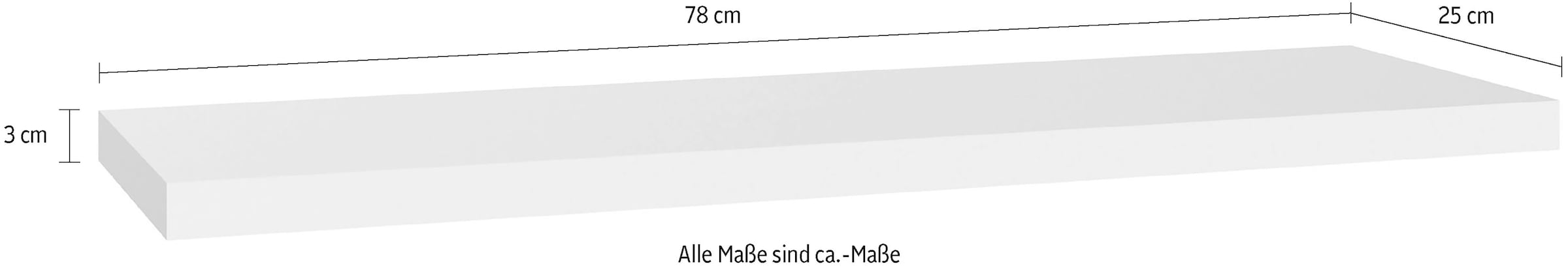 Wimex Wandboard »Norderney«, Wandregal 78x25cm, Montagematerial inklusive