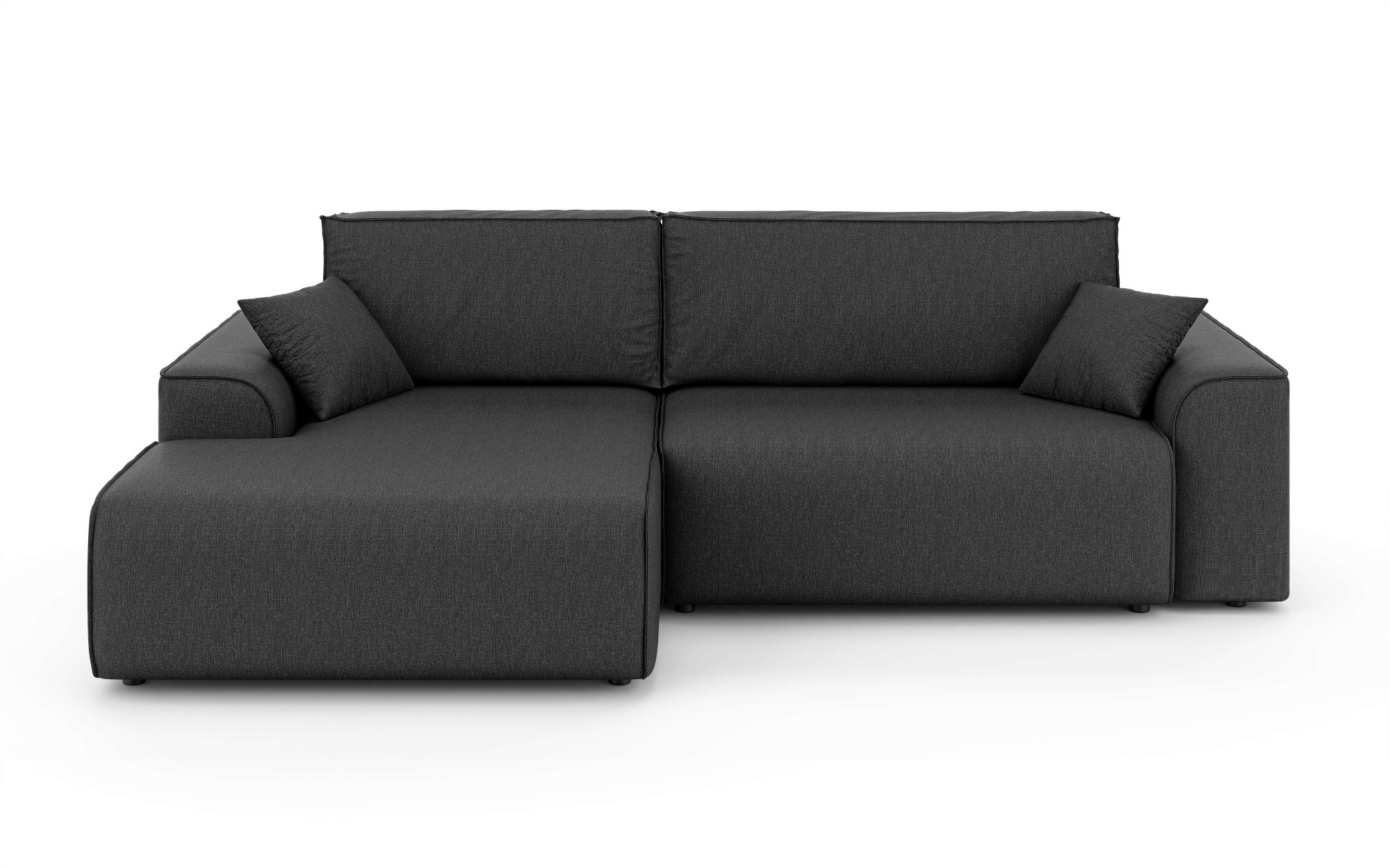Home affaire Ecksofa »Santenay mit Bettfunktion und Bettkasten, Maße: B/T/H 266/164/90 cm«, L-Form mit Wellenfederung, Schlaffläche: 140x213 cm, auch in Cord