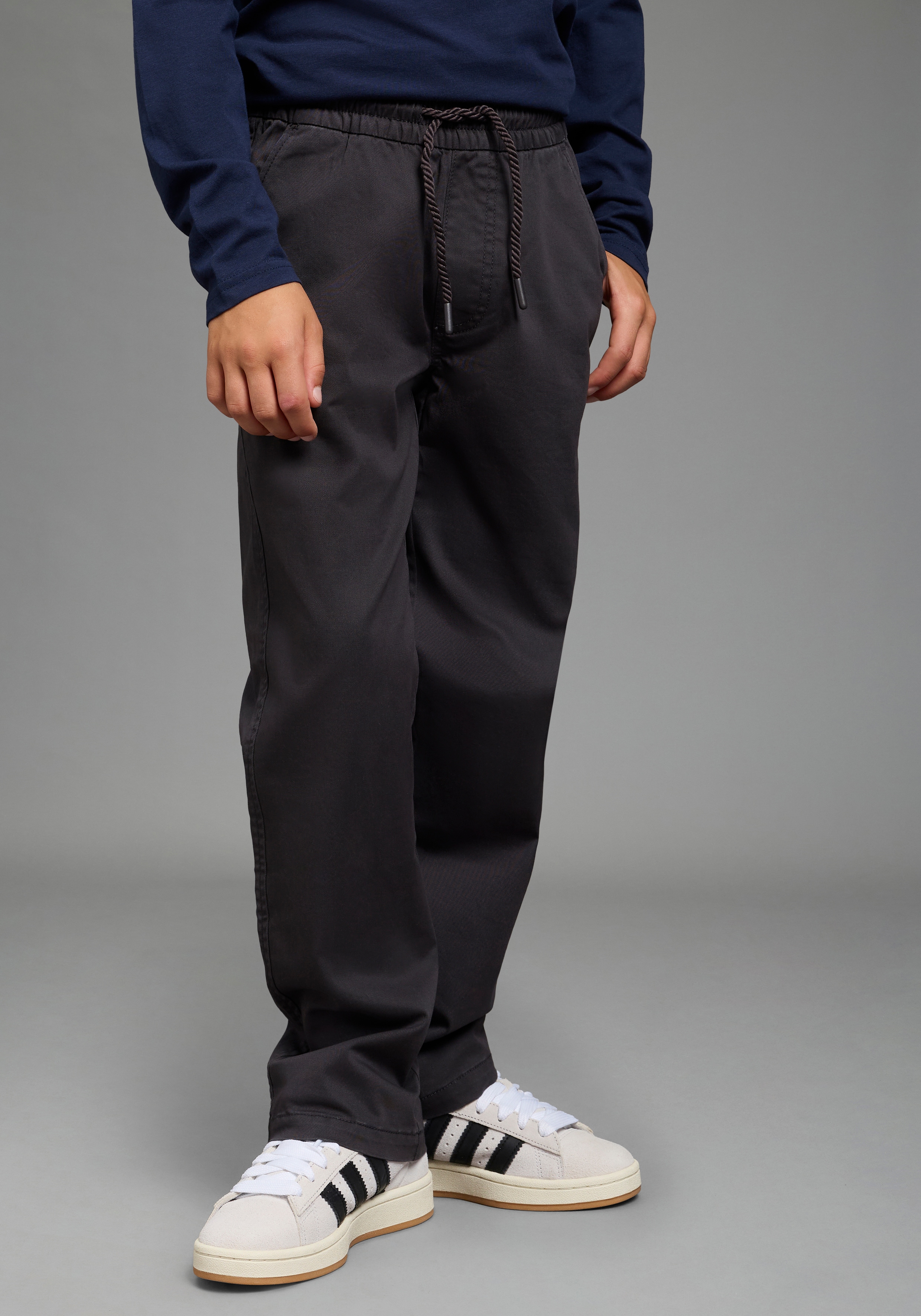 KIDSWORLD Schlupfhose "Twillhose in Schlupfform" Twillhose in gerader Passform, mit innenliegendem Gummizug im Bund