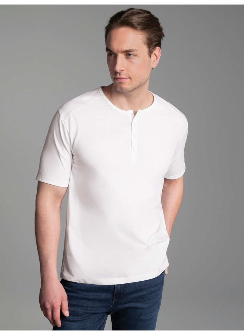 Trigema T-Shirt »TRIGEMA T-Shirt mit Knopfleiste DELUXE Baumwolle« 1 Stk.