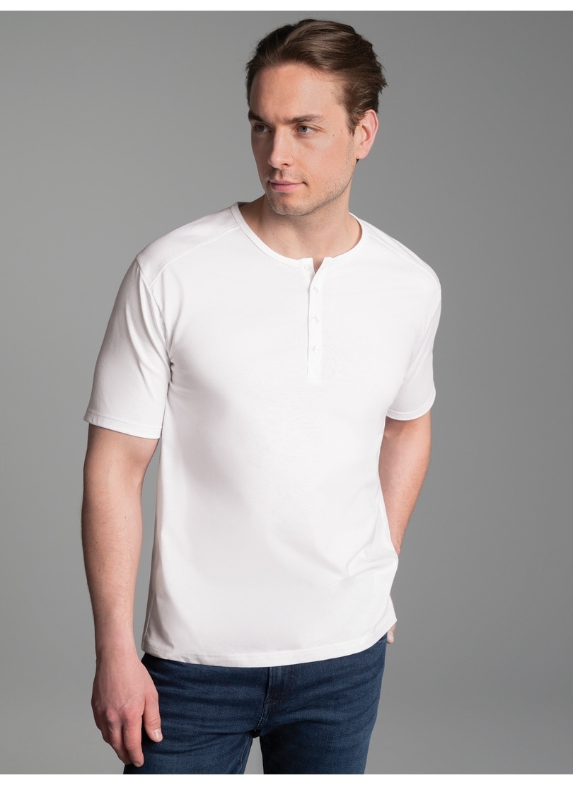 Trigema "TRIGEMA T-Shirt mit Knopfleiste DELUXE Baumwolle" 1 Stk.