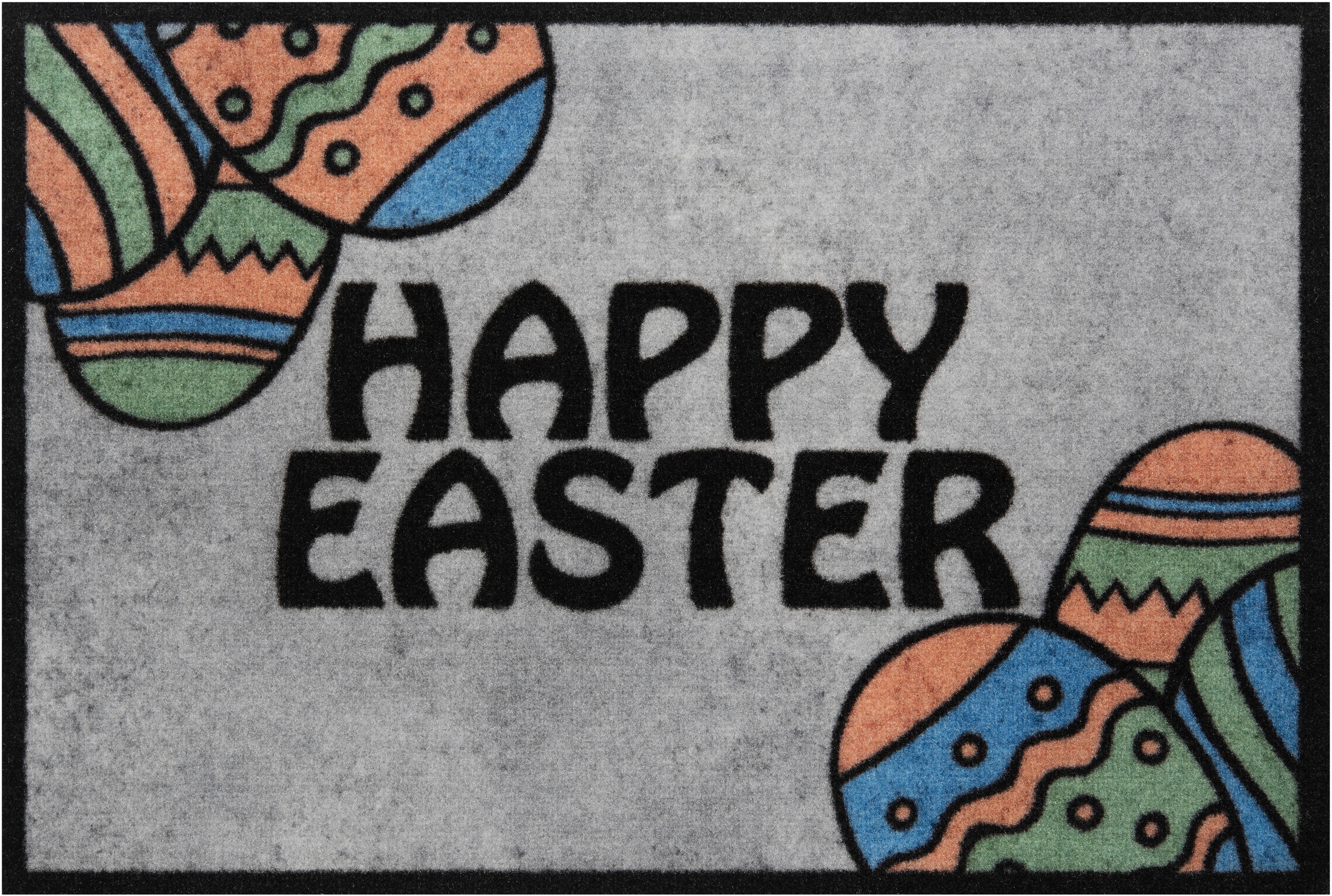 waschbar, | Spruch, Ostern, BAUR Home Rutschfest Easter«, HANSE Pflegeleicht, Fußmatte Frohe »Happy Robust, mit rechteckig,