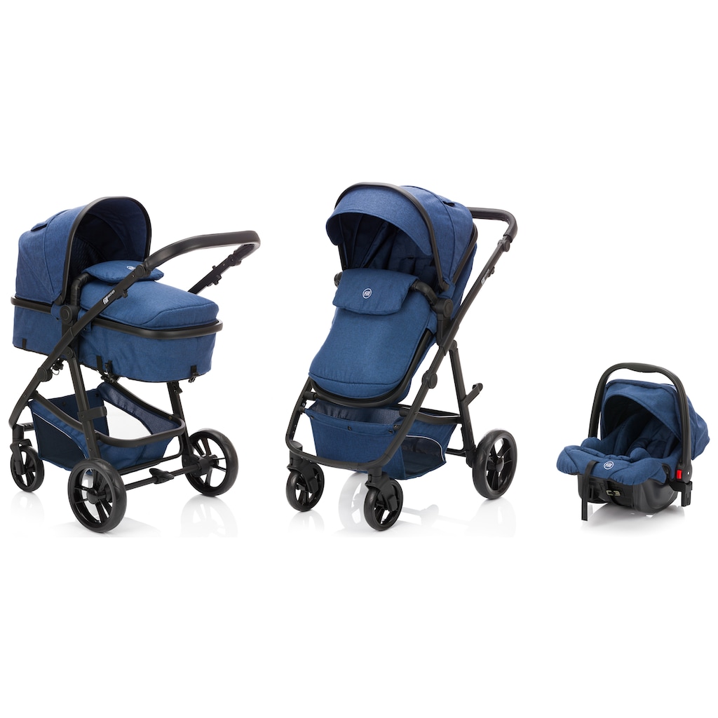 Fillikid Kombi-Kinderwagen »Panther, blau/melange«, 22 kg