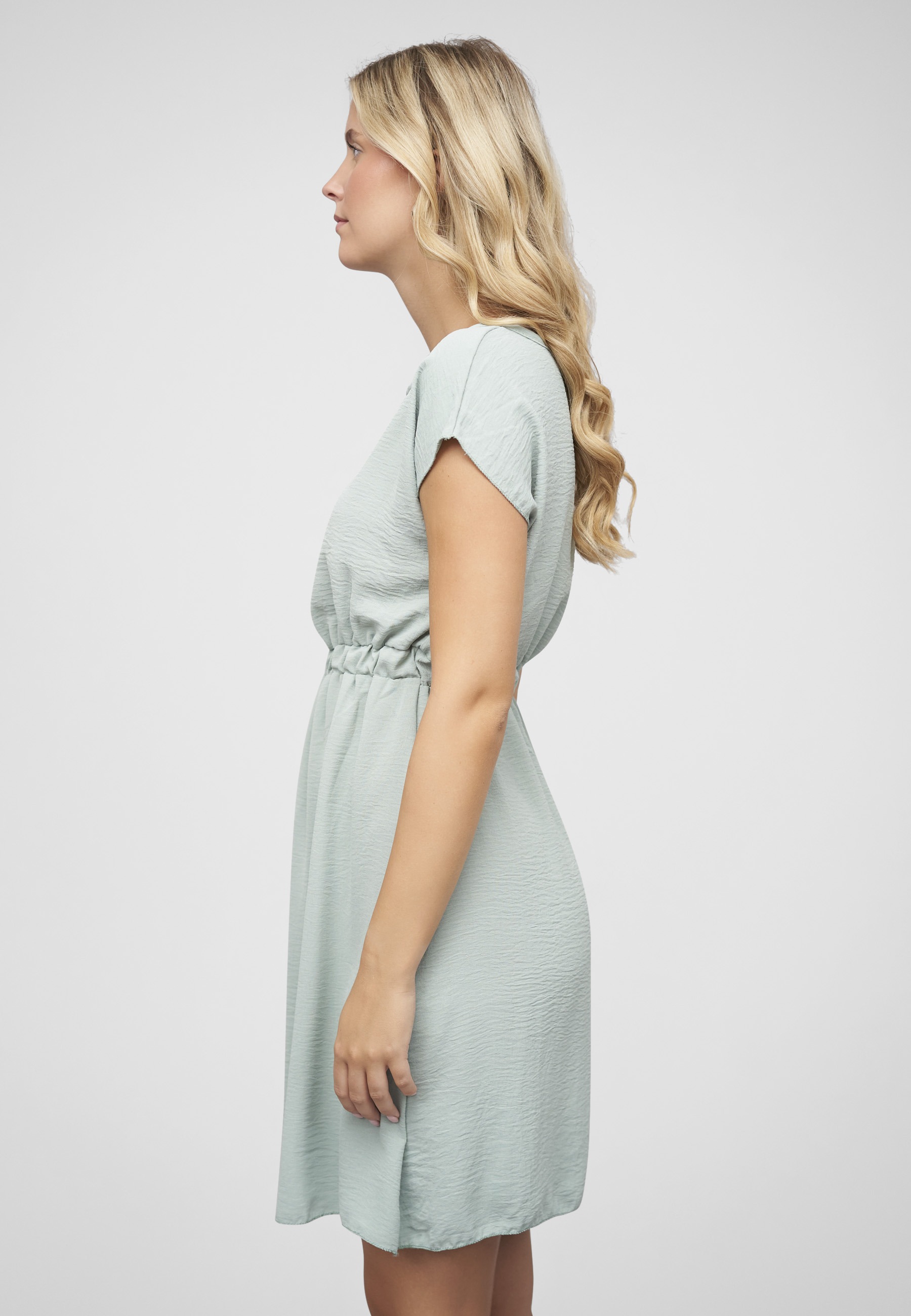 CLOUD 5IVE Shirtkleid »CLOUD 5IVE Musselin T-Shirt-Kleid mit elastischem Taillenbund« 1 Stk. tlg.