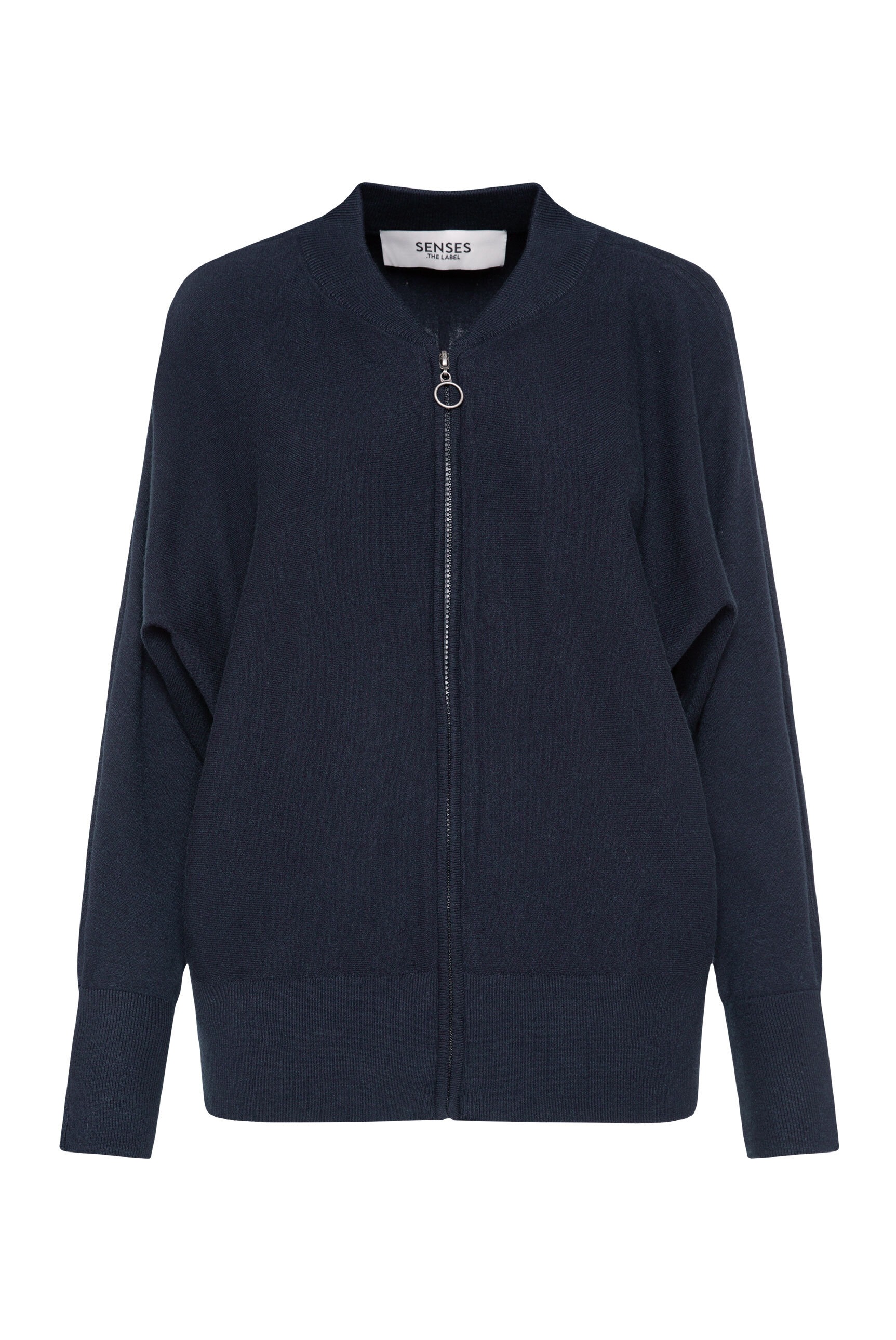 SENSES.THE LABEL Strickjacke, mit Blousonkragen und Fledermausärmeln günstig online kaufen