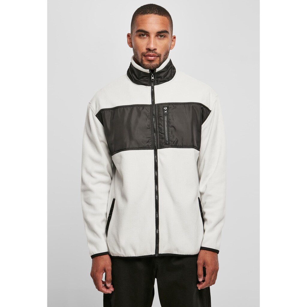 URBAN CLASSICS Fleecejacke »Urban Classics Herren Patched Micro Fleece Jacket«, (1 St.), ohne Kapuze