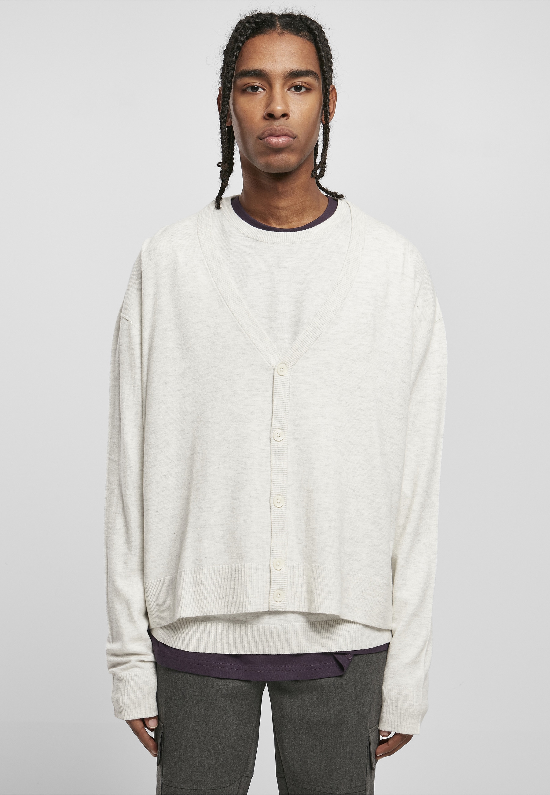 URBAN CLASSICS Strickjacke »Urban Classics Herren Eco Mix Boxy Cardigan« 1 Stk.