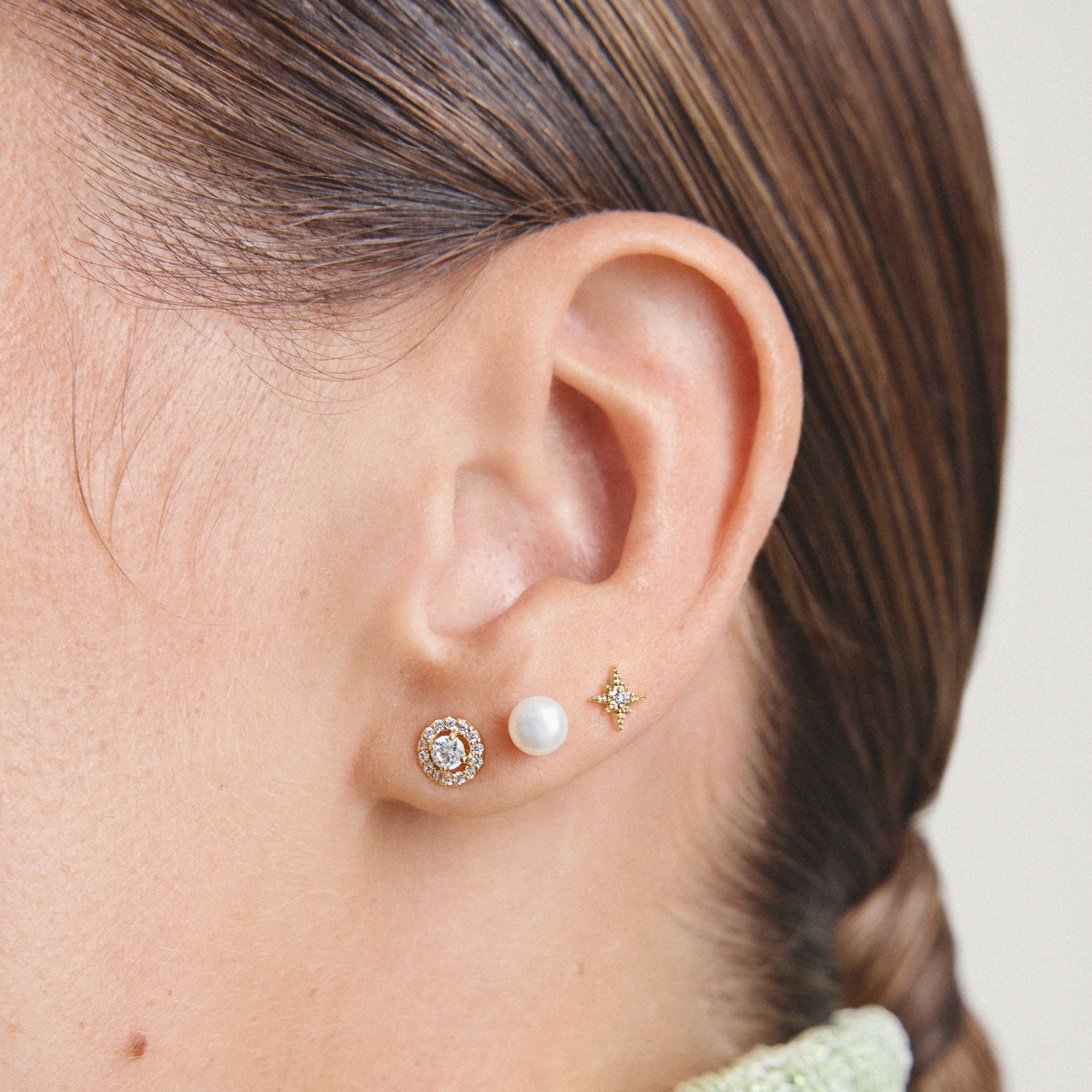 THOMAS SABO Paar Ohrstecker »Perlen-Ohrstecker gelbgoldfarben« mit Süßwasserzuchtperle