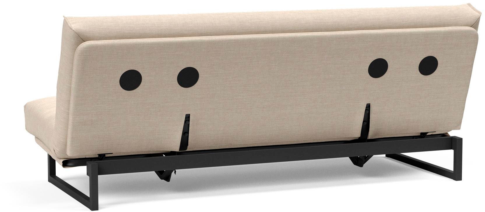 INNOVATION LIVING ™ Schlafsofa »Fraction Dauerschlaffunktion, schlicht und elegant, Industriedesign«, bequem, Rückenlehne 3-fach verstellbar