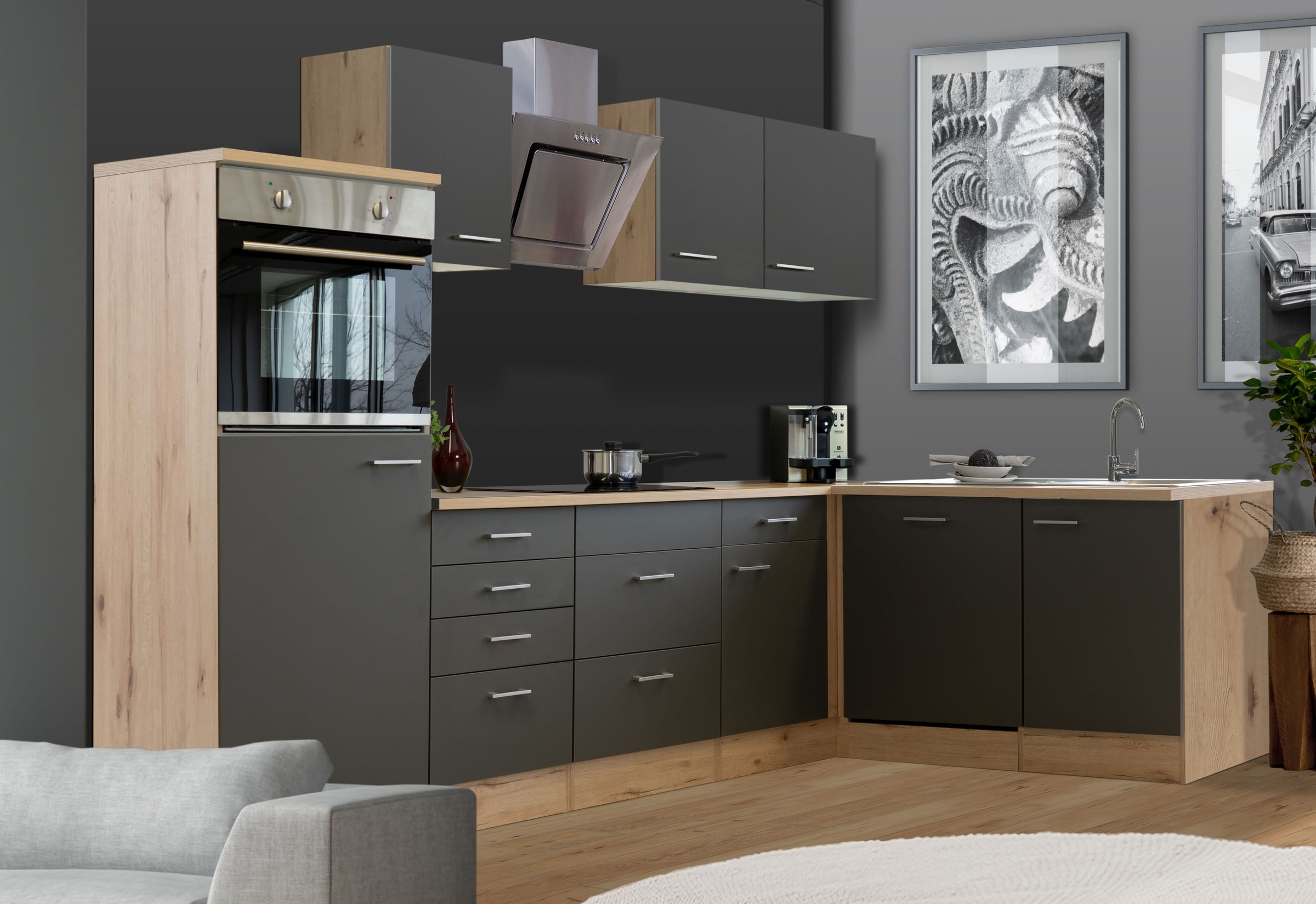 Flex-Well Küchenzeile "Morena" wahlweise mit E-Geräten, Gesamtbreite 280x17 günstig online kaufen