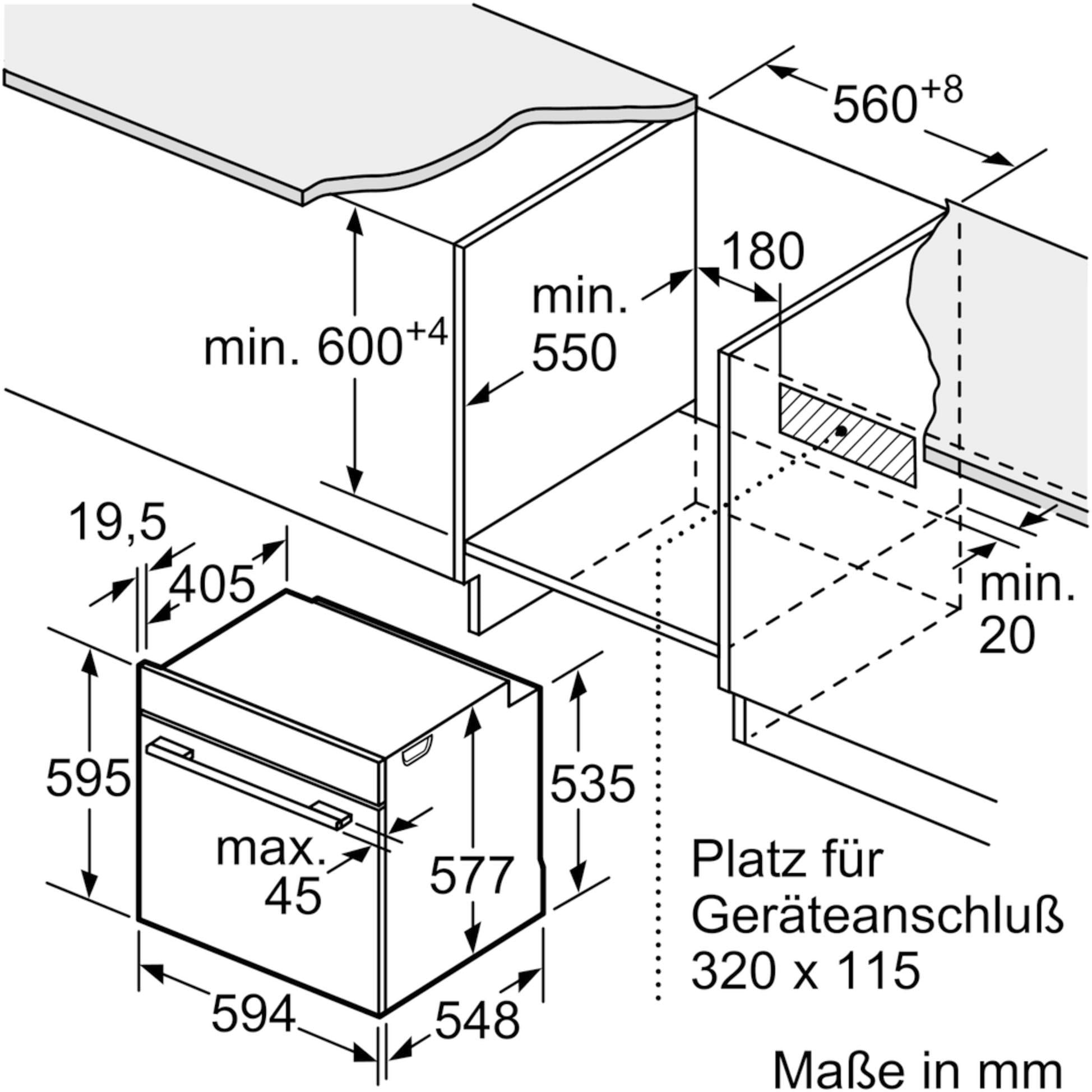 BOSCH Backofen mit Mikrowelle  »HMG6764B1«, mit 1-fach-Teleskopauszug, Pyrolyse-Selbstreinigung