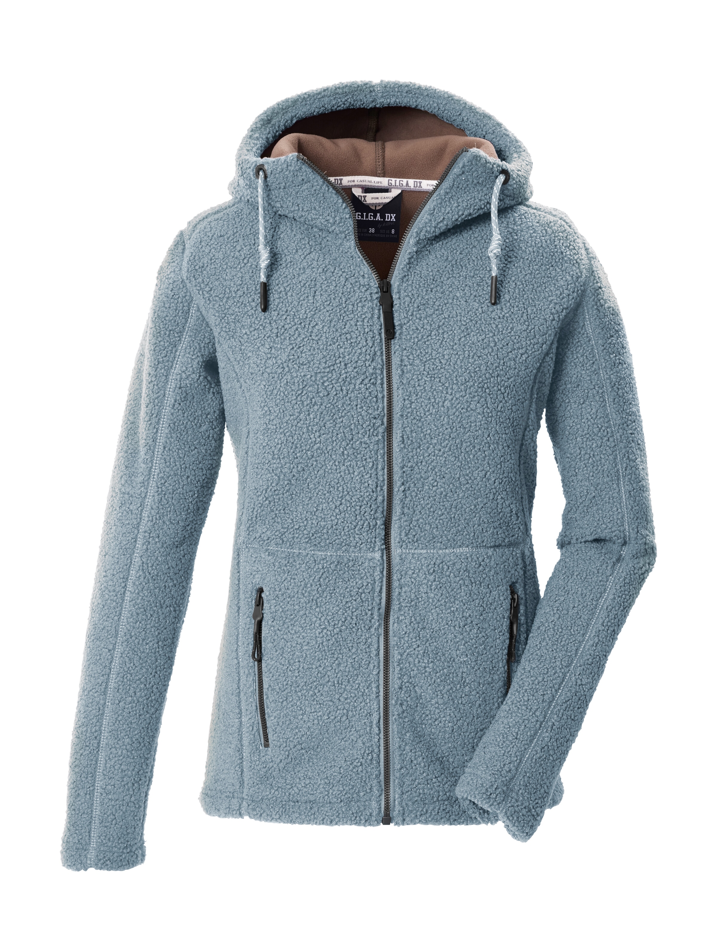 G.I.G.A. DX by killtec Fleecejacke »GW 38 WMN KNTFLC JCKT« Leichte Strickfleecejacke mit verstellbarer Kapuze und Zipper-Taschen