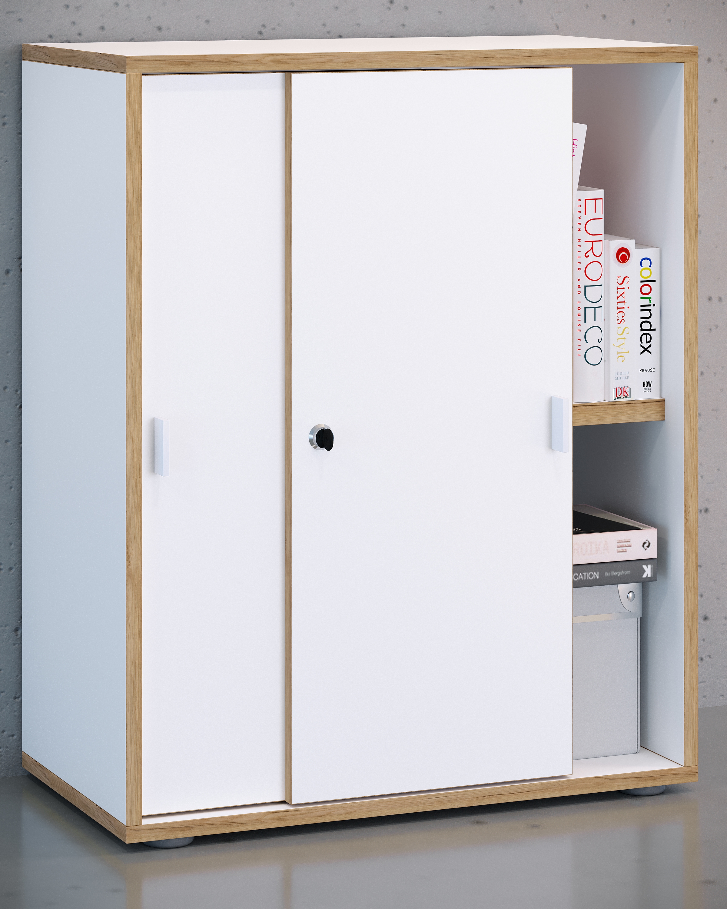 VCM Aktenschrank »Büroschrank Aktenschrank Schiebetüren Salia 2fach«
