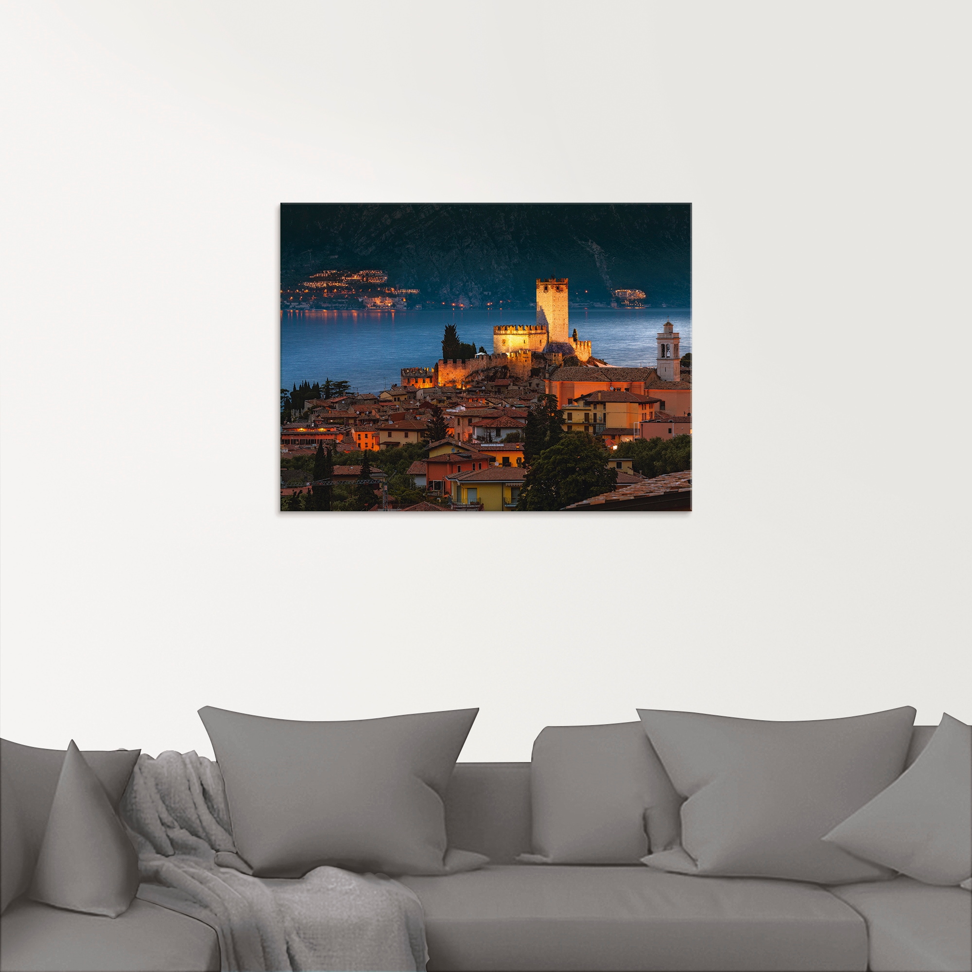 Artland Glasbild "Über den Dächern von Malcesine", Europa, (1 St.), in vers günstig online kaufen