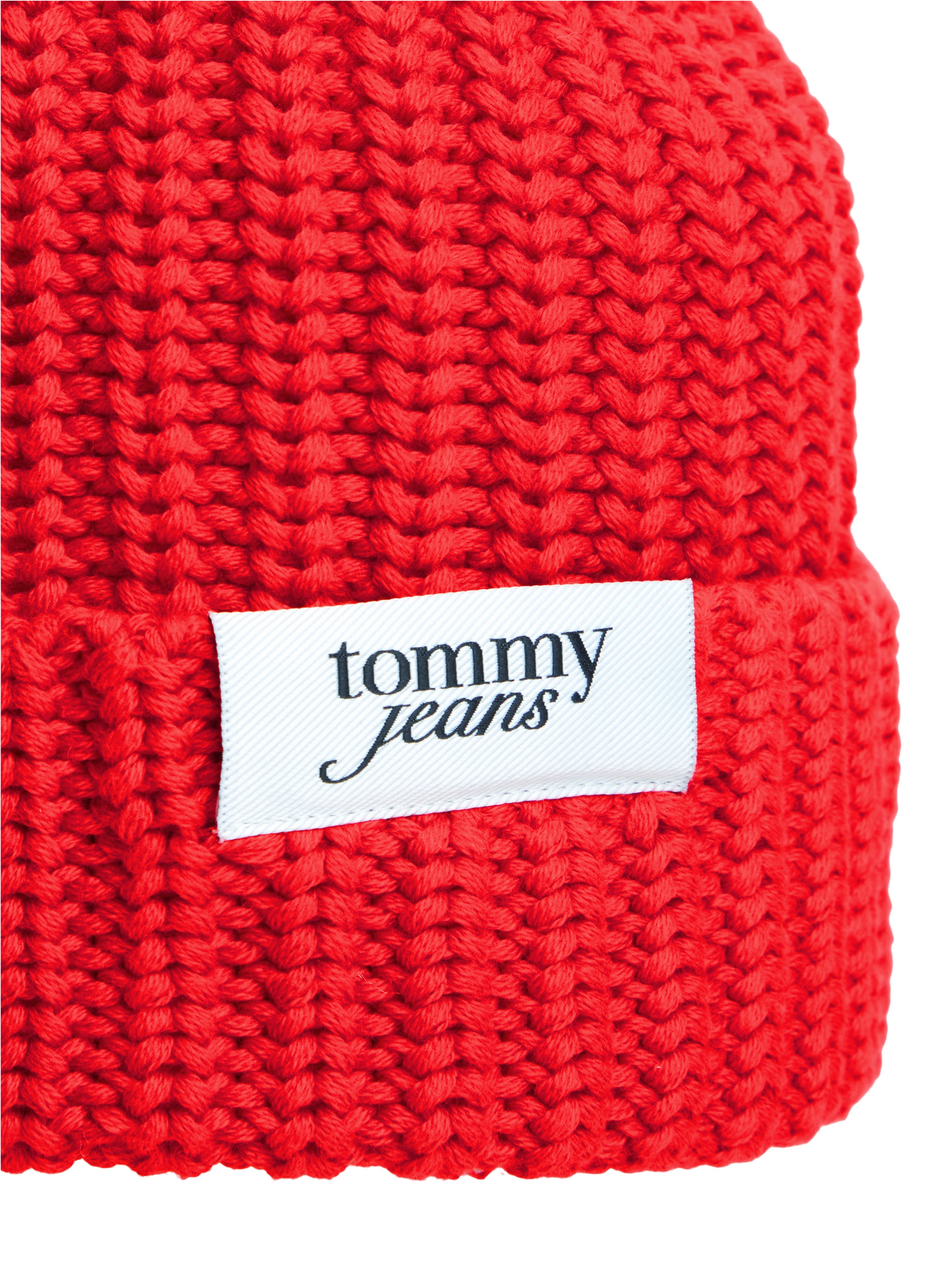 Tommy Jeans 1100000002199 »TJW SCRIPT« aus grobem Rippstrick mit Logo-Label