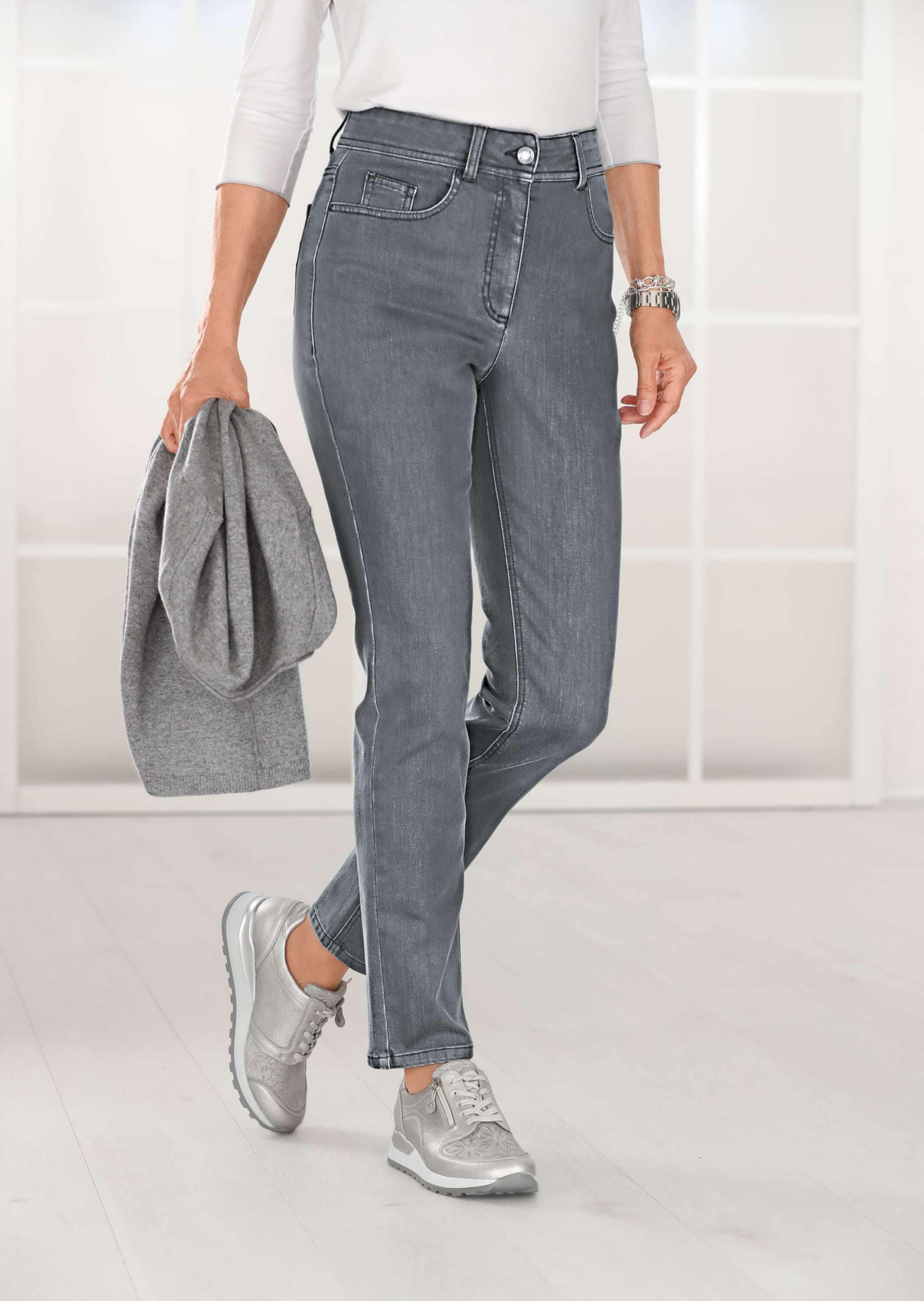 GOLDNER Regular-fit-Jeans »Kurzgröße Superbequeme Hose mit Bauchweg-Effekt«