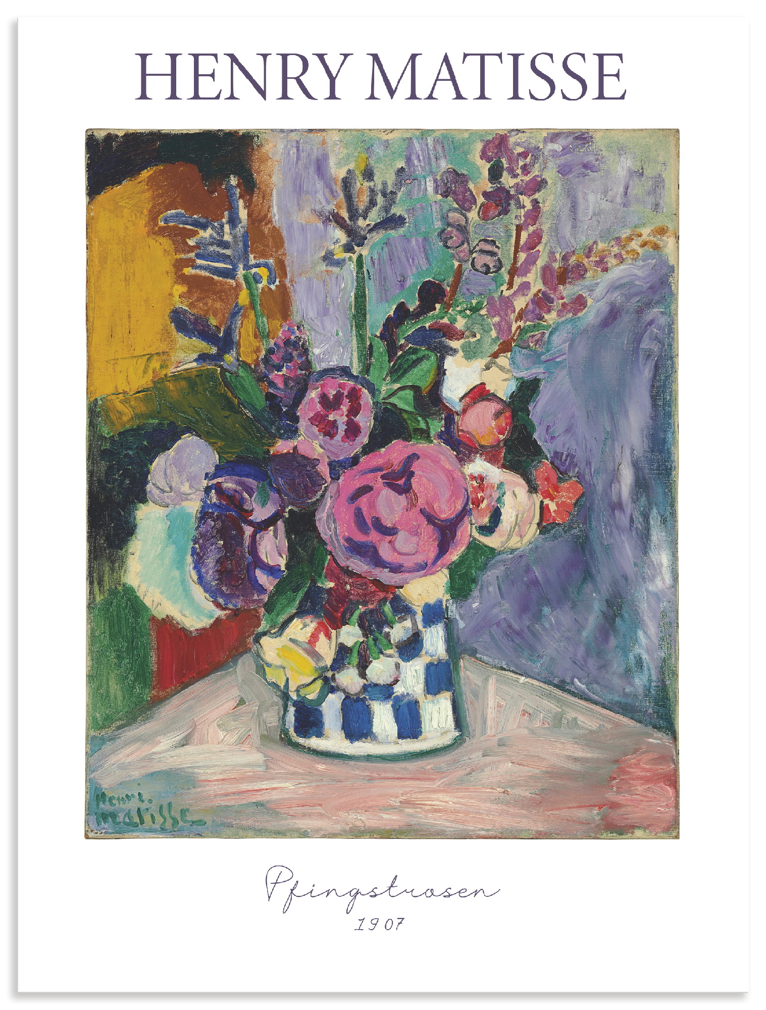 Artland Wandbild "Pfingstrosen. 1907" Arrangements 1 Stk. tlg. als Alubild, Leinwandbild, Poster, Wandaufkleber in verschied. Größen