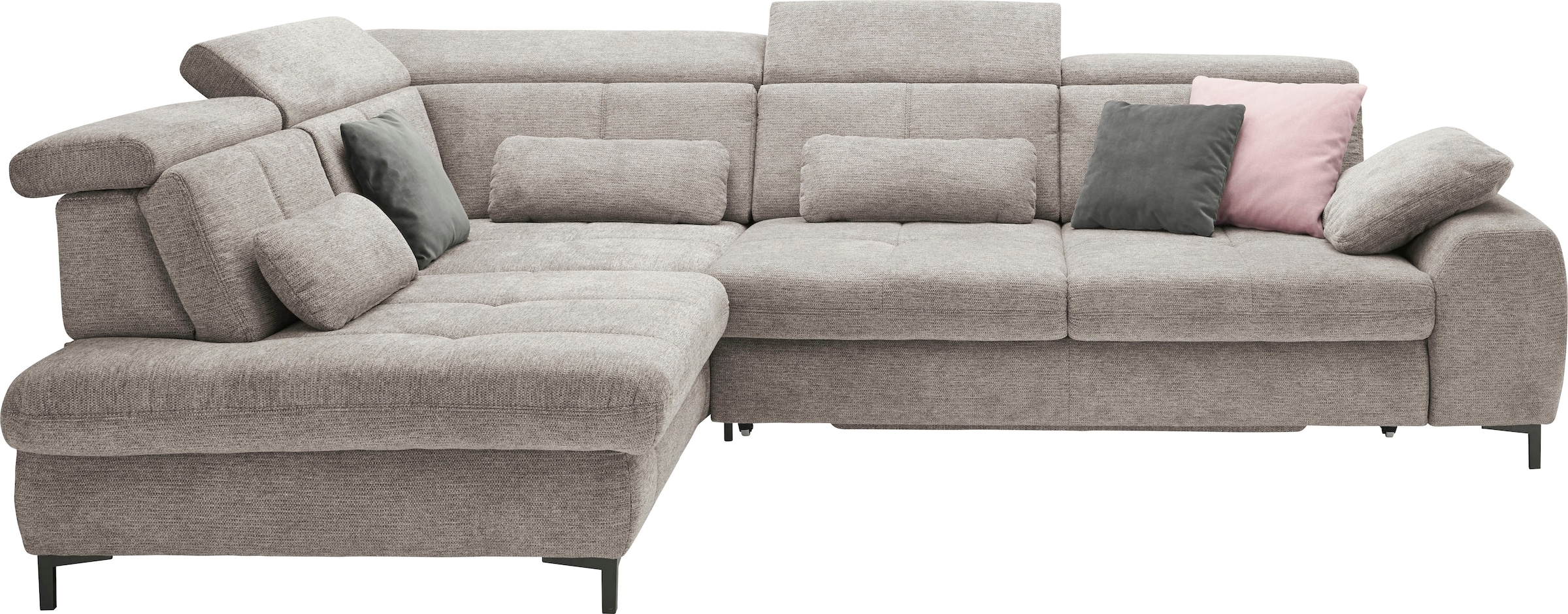 set one by Musterring Ecksofa Kaltschaumpolsterung, Flachgewebe, whlw. mit Funktionen, Sitzhöhe 49