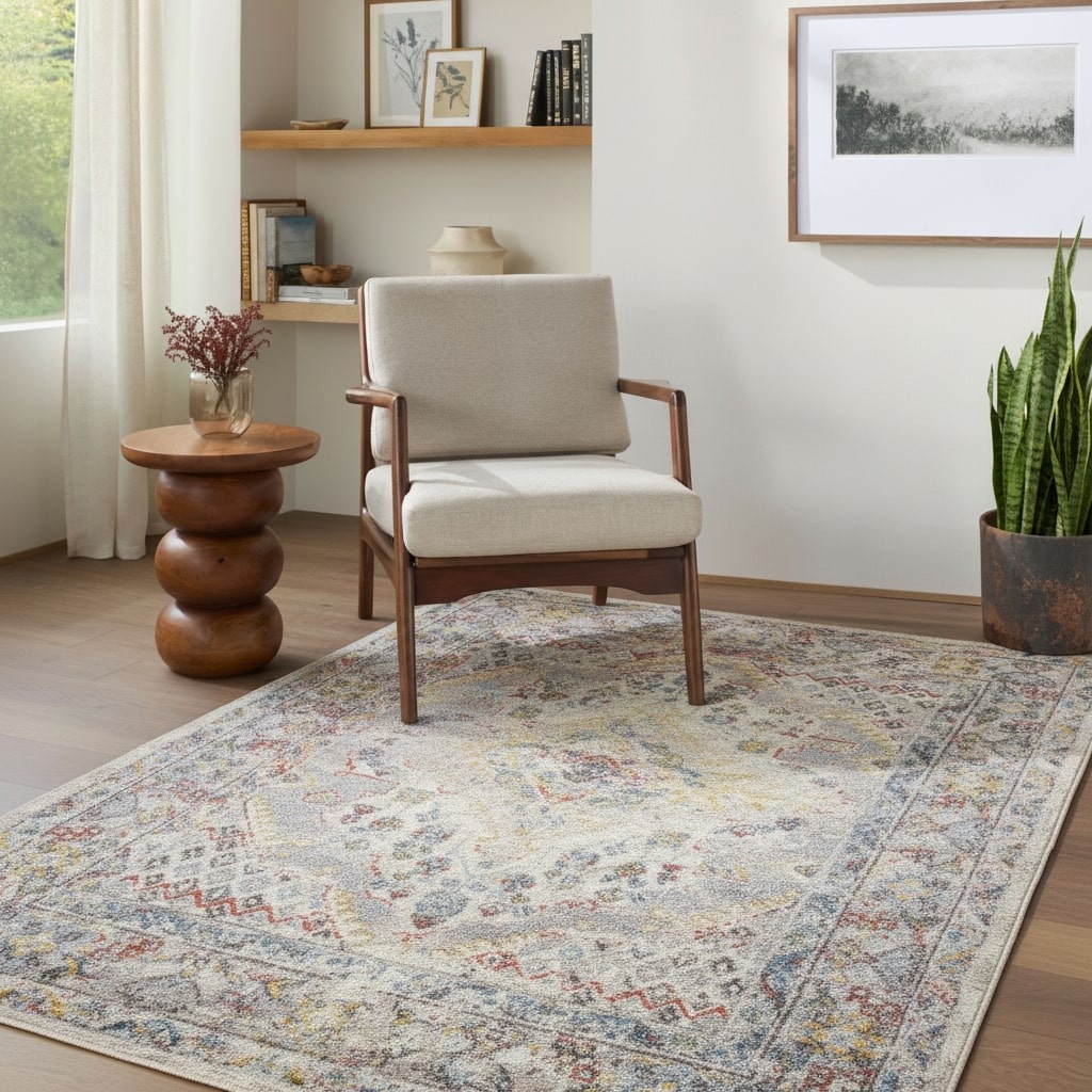 Teppich LIVABLISS "CASABLANCA", braun, B:140cm H:12mm L:200cm, Kunstfaser, Teppiche, Teppich, Vintage Orientteppich, Kurzflor Boho Wohnzimmerteppich, Läufer