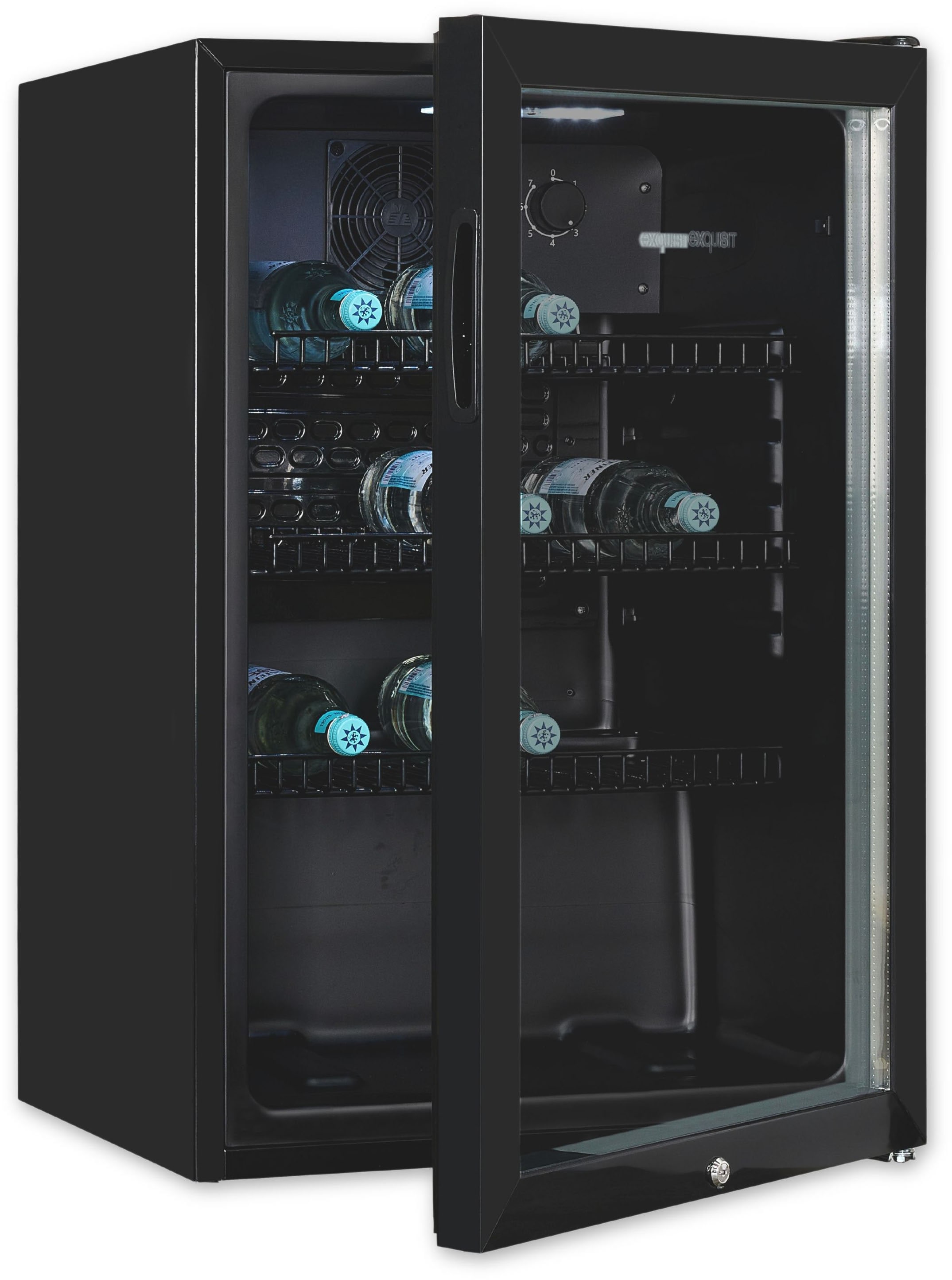 exquisit Getränkekühlschrank "GKS120-GT-160C schwarz" 84 cm hoch 54 cm brei günstig online kaufen