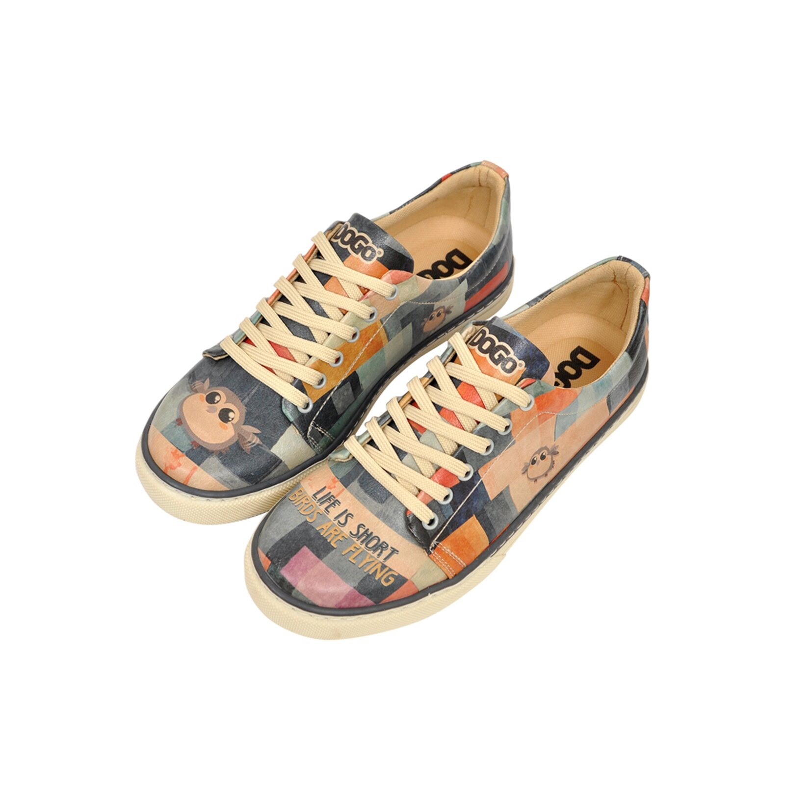 DOGO Sneaker "Classic Schnürsneaker Life Is Short Damen Sneaker", Handgefer günstig online kaufen