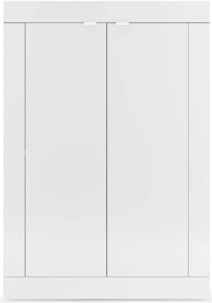 Home affaire Schuhschrank "Basic Breite 78 cm, Höhe 116 cm, Schuhkommode," moderne Rahmenoptik, Metallgriffe, 4 Einlegeböden