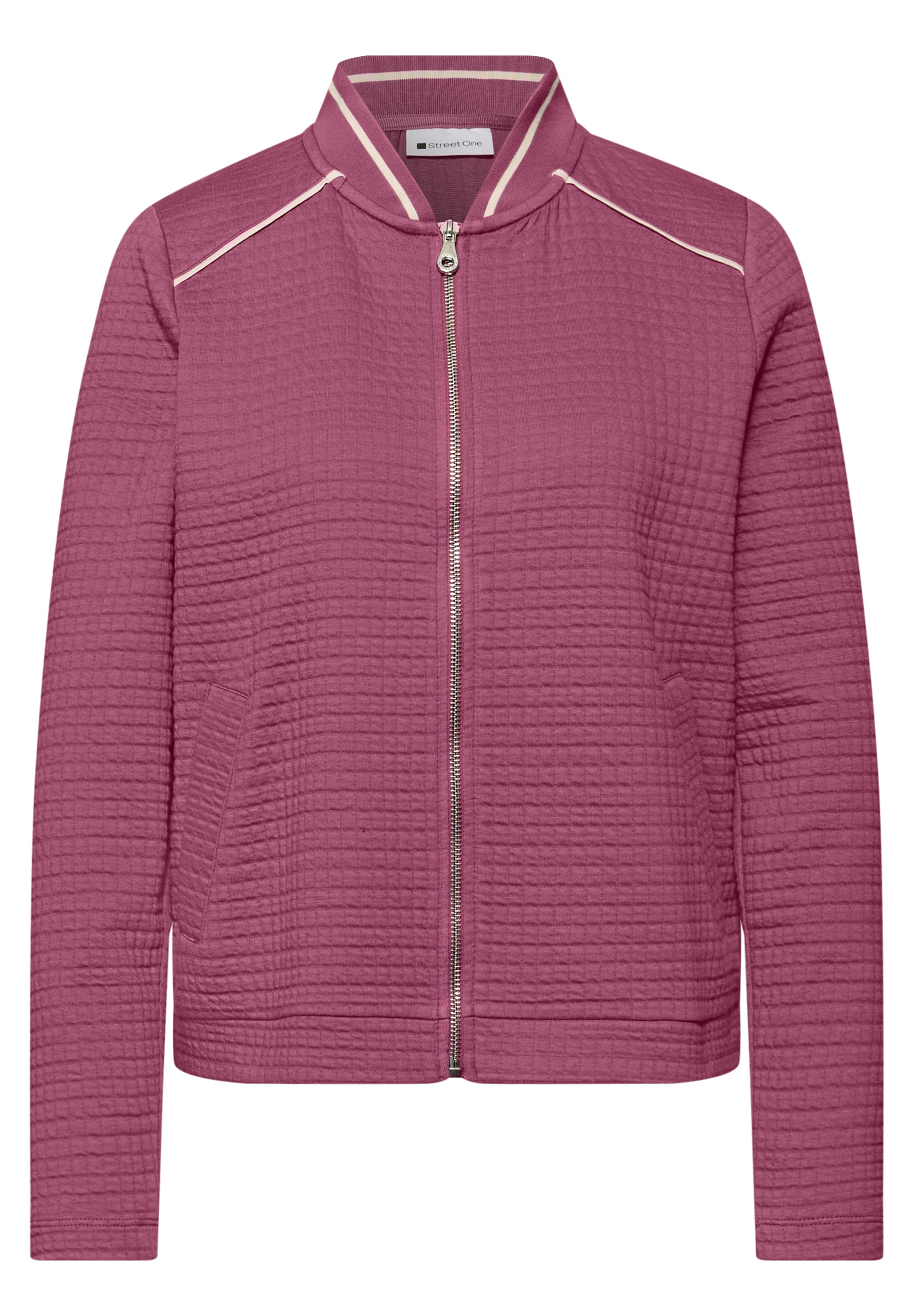 STREET ONE Sweatjacke aus elastischem Materialmix
