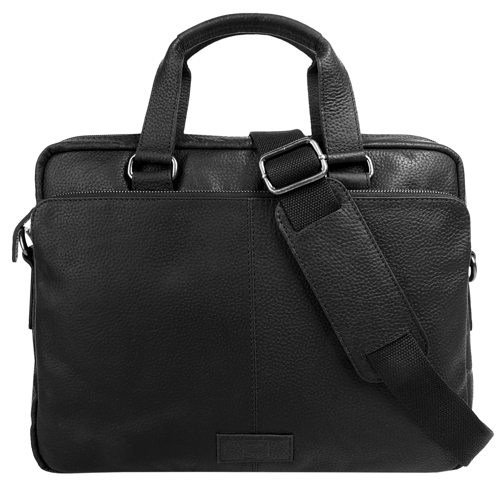 BODENSCHATZ Aktentasche "BODENSCHATZ Herren, Damen Aktentasche echt Leder", schwarz, Leder, unifarben, Taschen, echt Leder