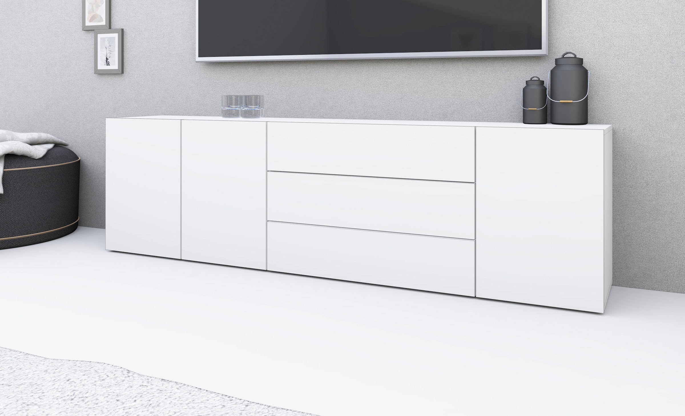 borchardt Möbel Sideboard »Sophia«, Breite 190 cm, hängend und stehend montierbar