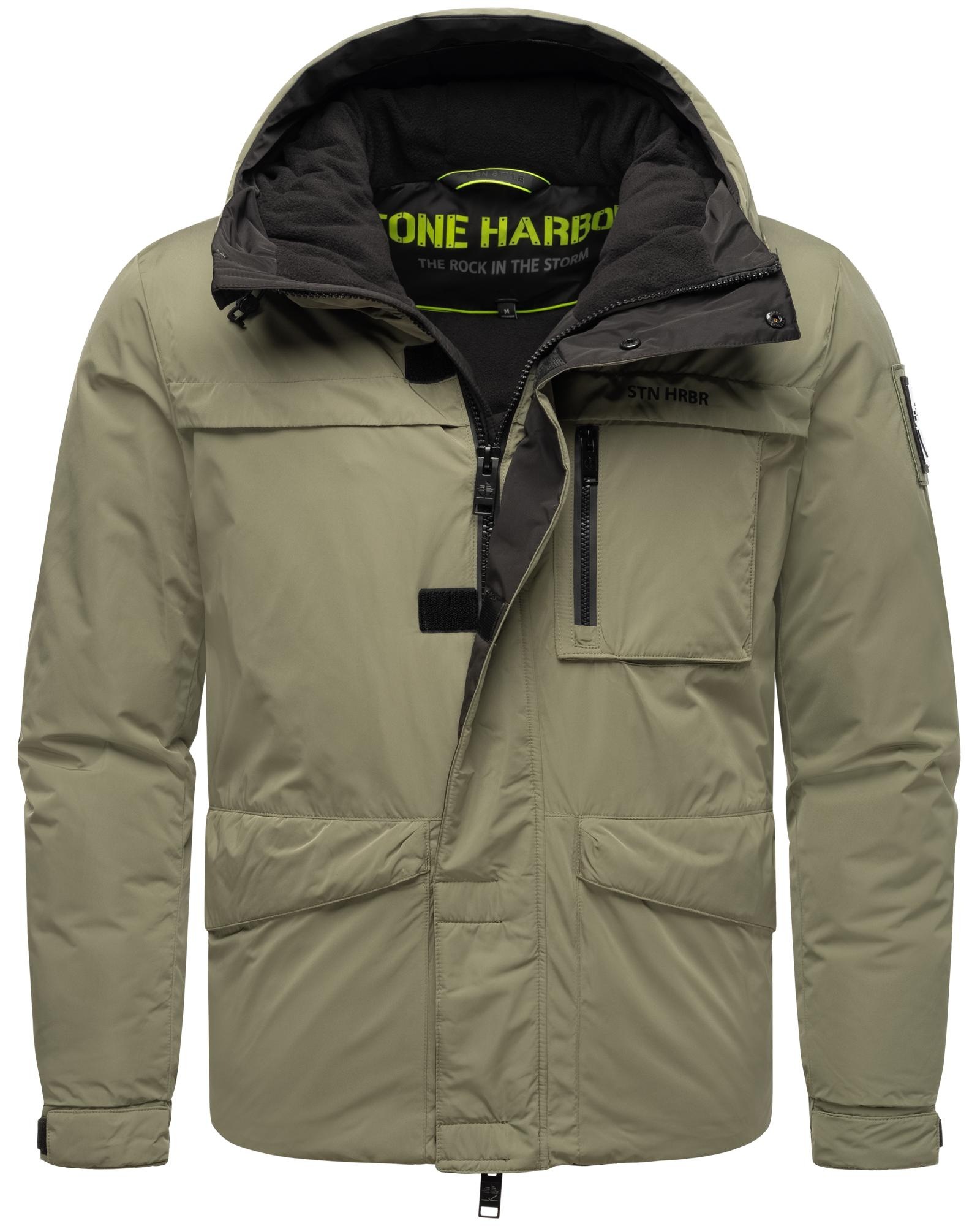 Stone Harbour Winterjacke »Yorchii XX«, mit Kapuze, Herren Outdoorjacke mit Fleece-Innenfutter