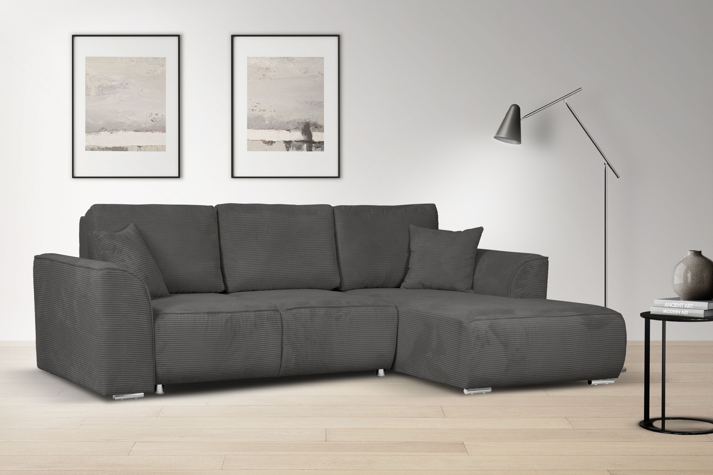 OTTO home Ecksofa "BEATRICE optionale Schlafsofa mit Bettkasten, B/T/H: 265 günstig online kaufen