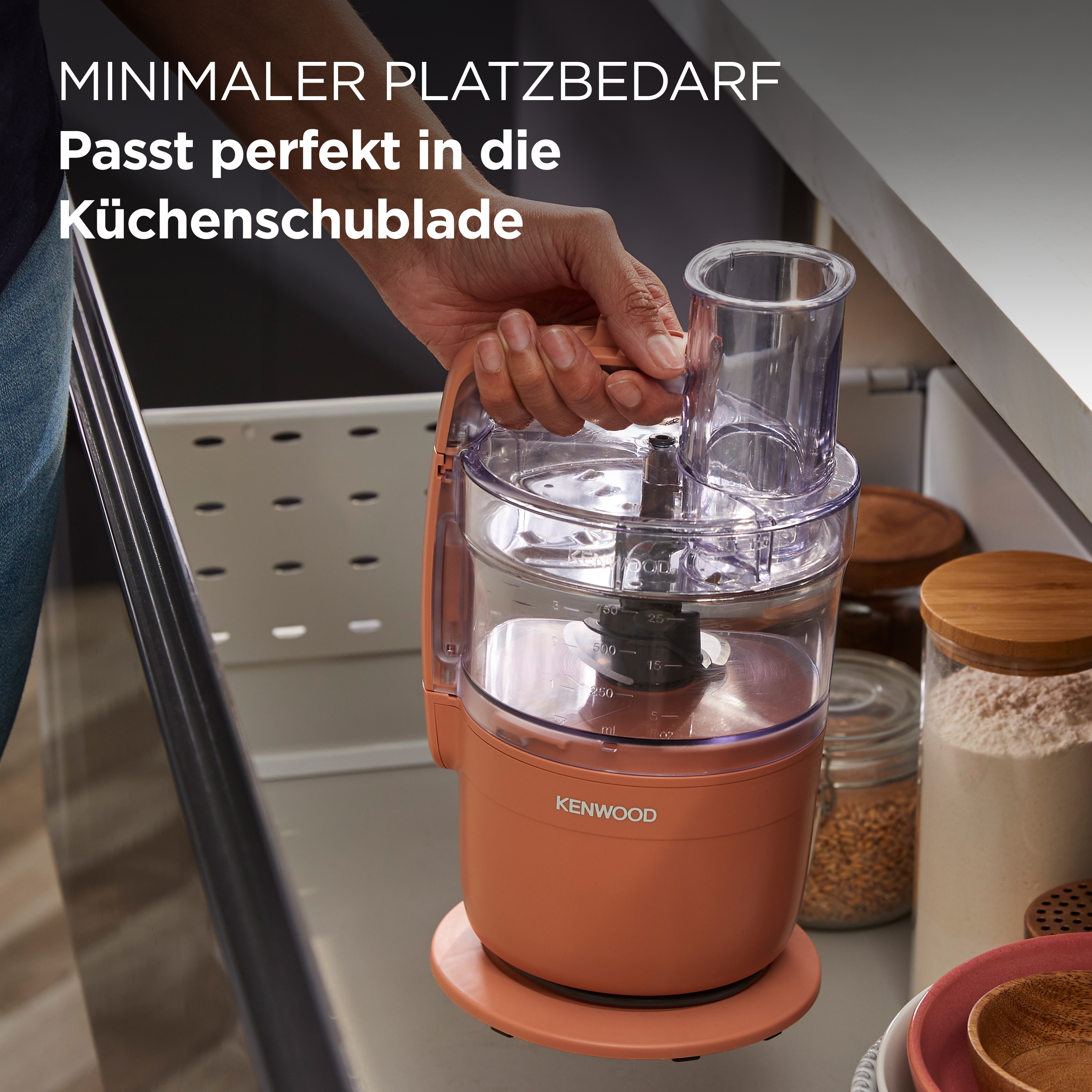Kenwood Küchenmaschine "MultiPro Go FDP23.140GY" Kompakt-Küchenmaschine zum Schneiden, Reiben, Pürieren & Teig Kneten