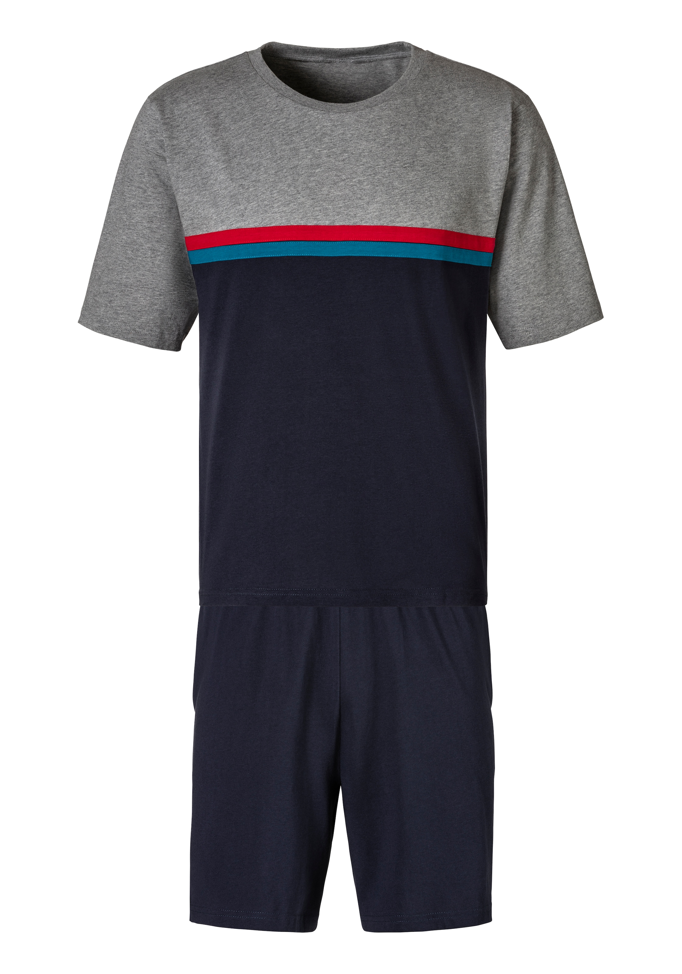 le jogger Pyjama, (2 tlg., 1 Stück), mit Colorblock günstig online kaufen