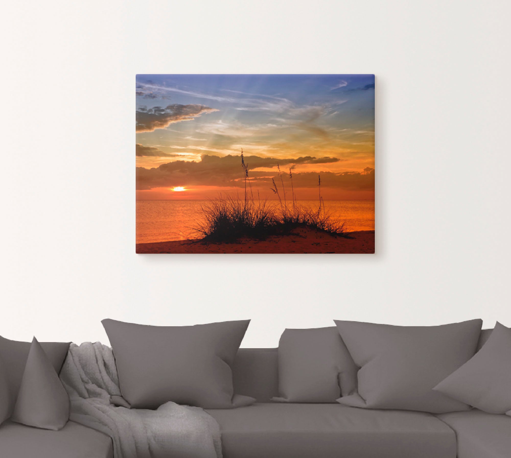 Artland Wandbild »Herrlicher Sonnenuntergang«, Sonnenaufgang & -untergang, (1 St.), als Leinwandbild, Wandaufkleber in verschied. Größen