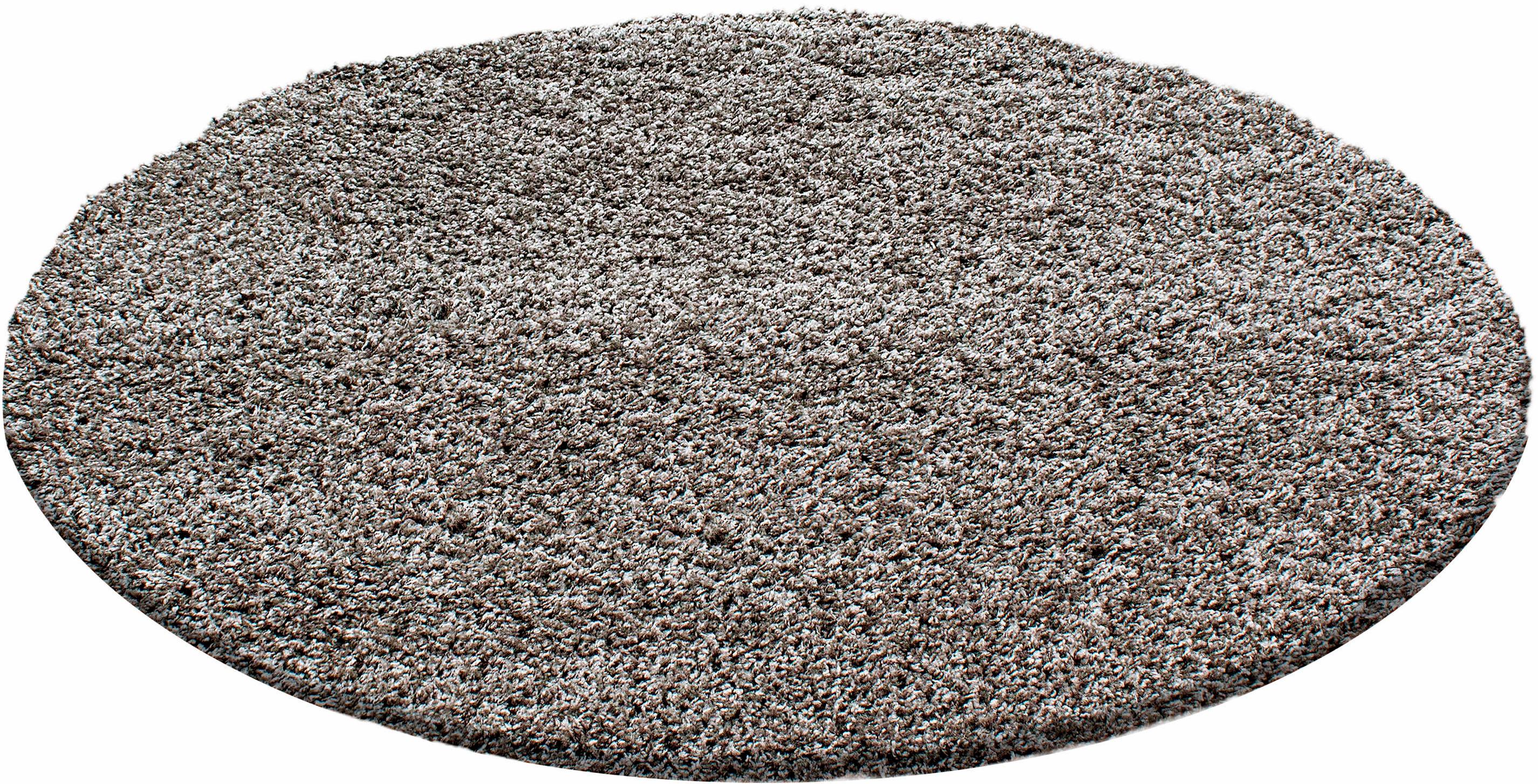 Ayyildiz Teppiche Hochflor-Teppich "Life Shaggy 1500, auch als Läufer und in Rund erhältlich" rund 30 mm Höhe Langflor, uni, große Farb- und Größenauswahl. Wohnzimmer, alle Räume