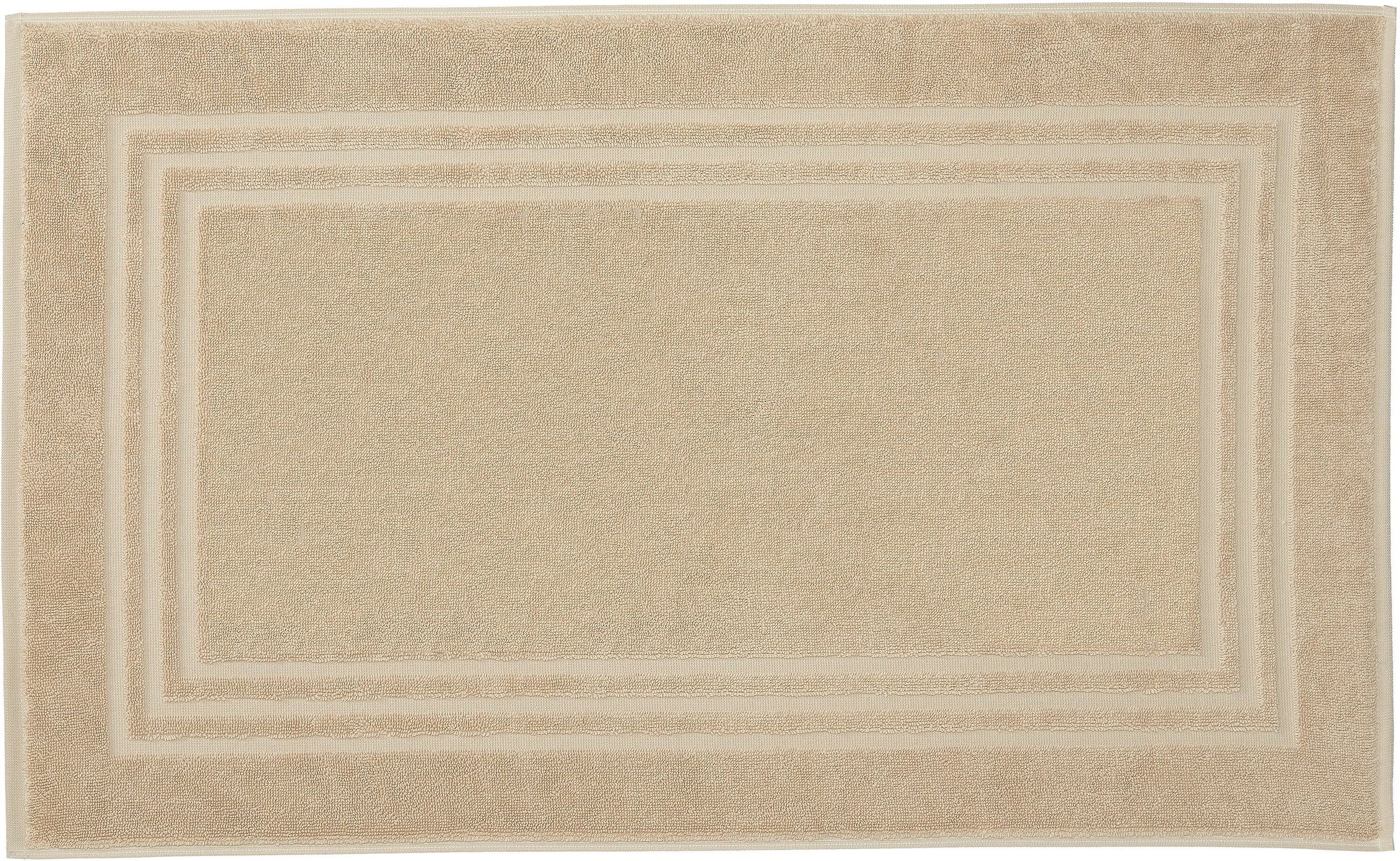Kleine Wolke Badematte "Lodge, Badvorleger" Höhe 80 mm beidseitig nutzbar Badteppich, Frottier-Qualität, Uni Farben, mit Bordüre