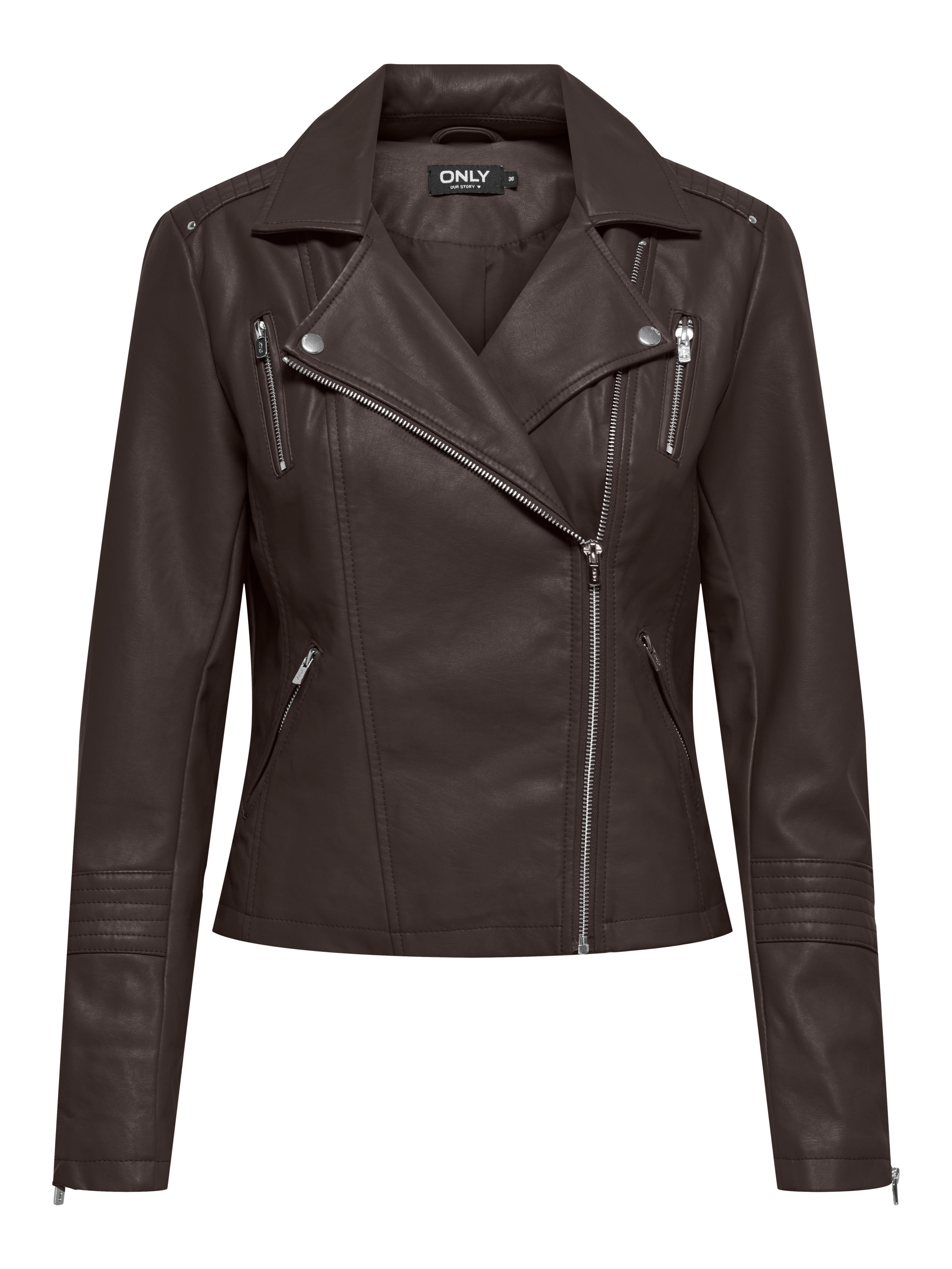 Thumbnail - ONLY Lederimitatjacke "ONLGEMMA FAUX LEATHER BIKER OTW NOOS" im Biker-Style