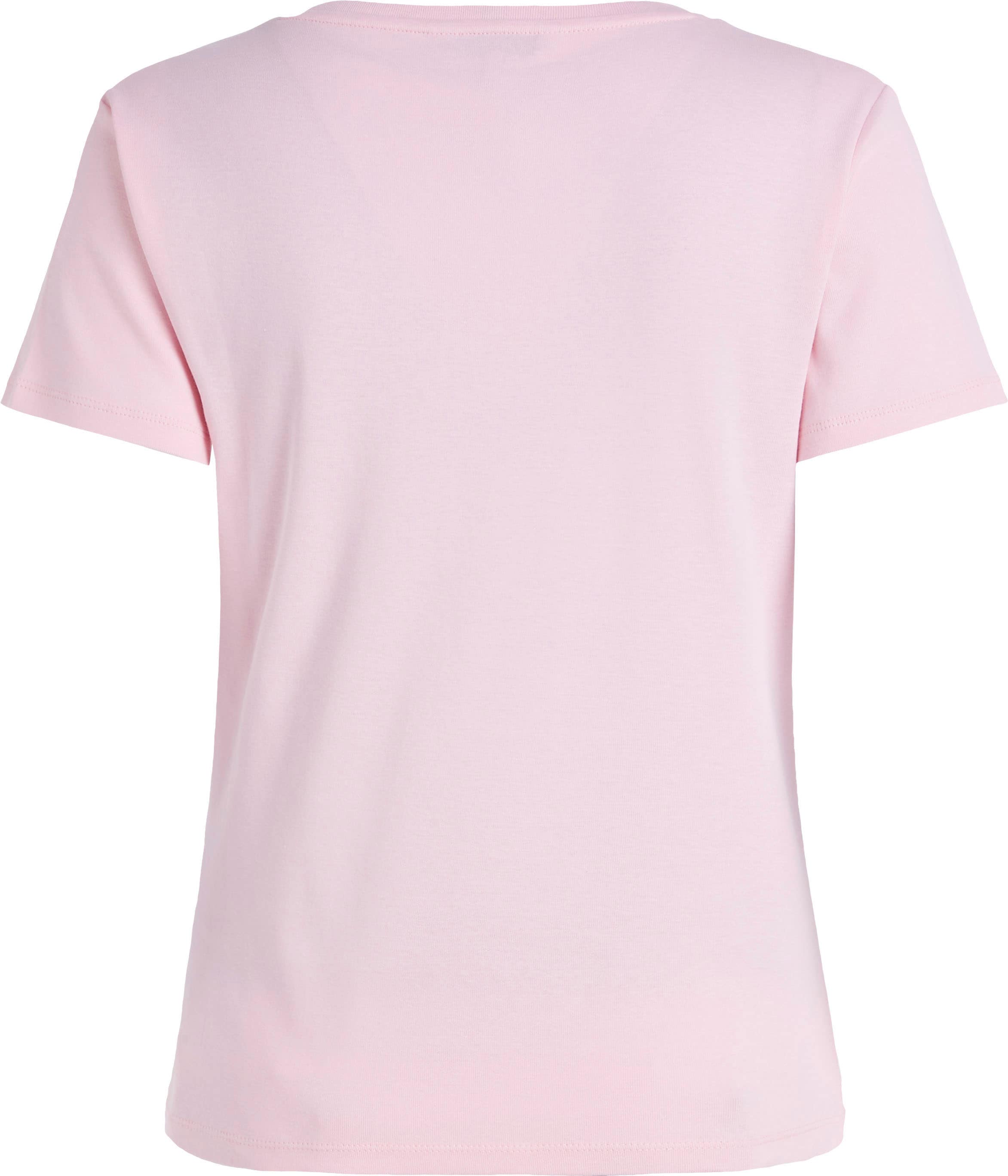 Tommy Hilfiger T-Shirt »SLIM CODY | online BAUR SS«, bestellen dezenter V-NECK Logostickerei RIB mit