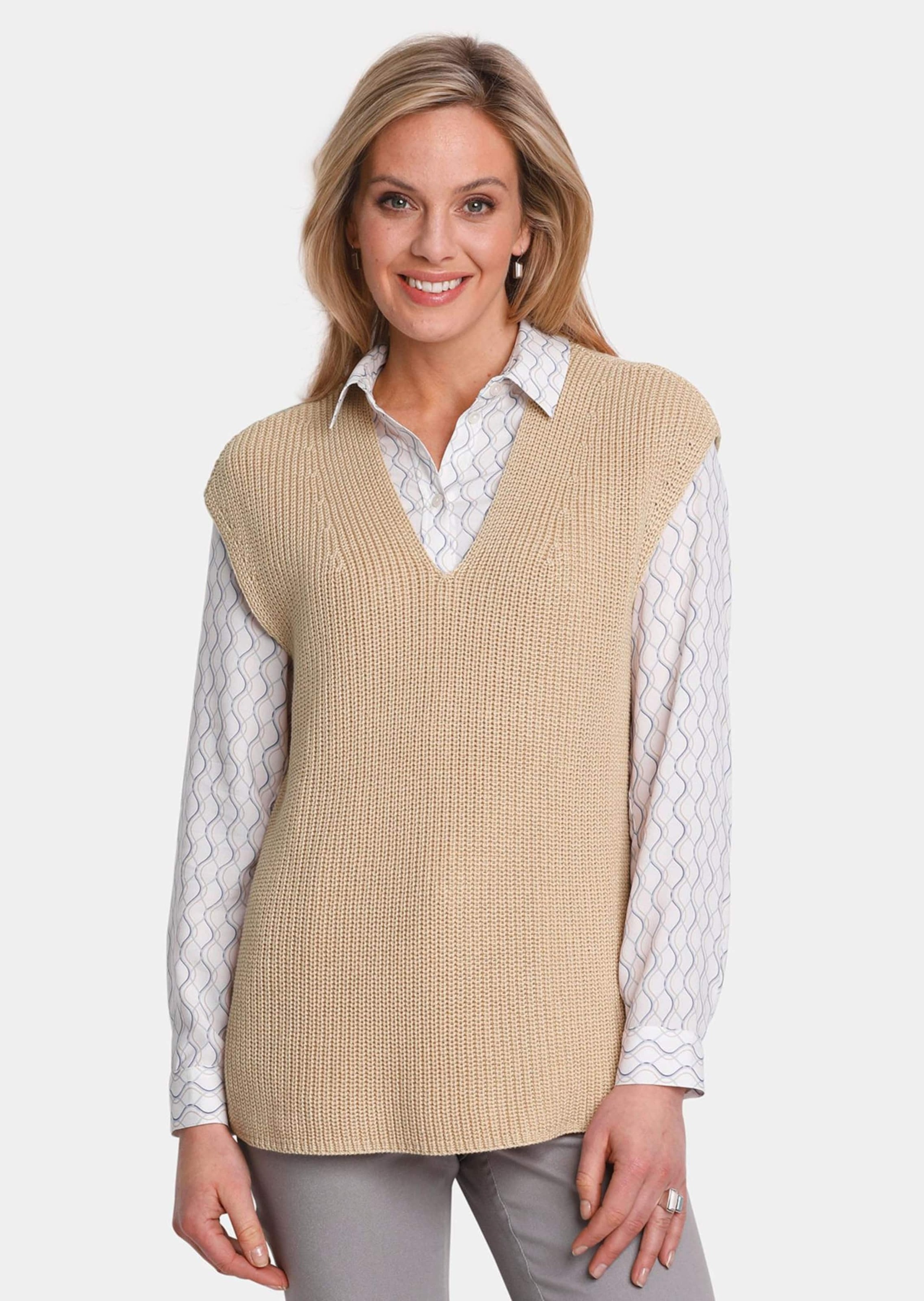 GOLDNER Pullunder "Modischer Pullunder" hochwertige Strickminderungen günstig online kaufen