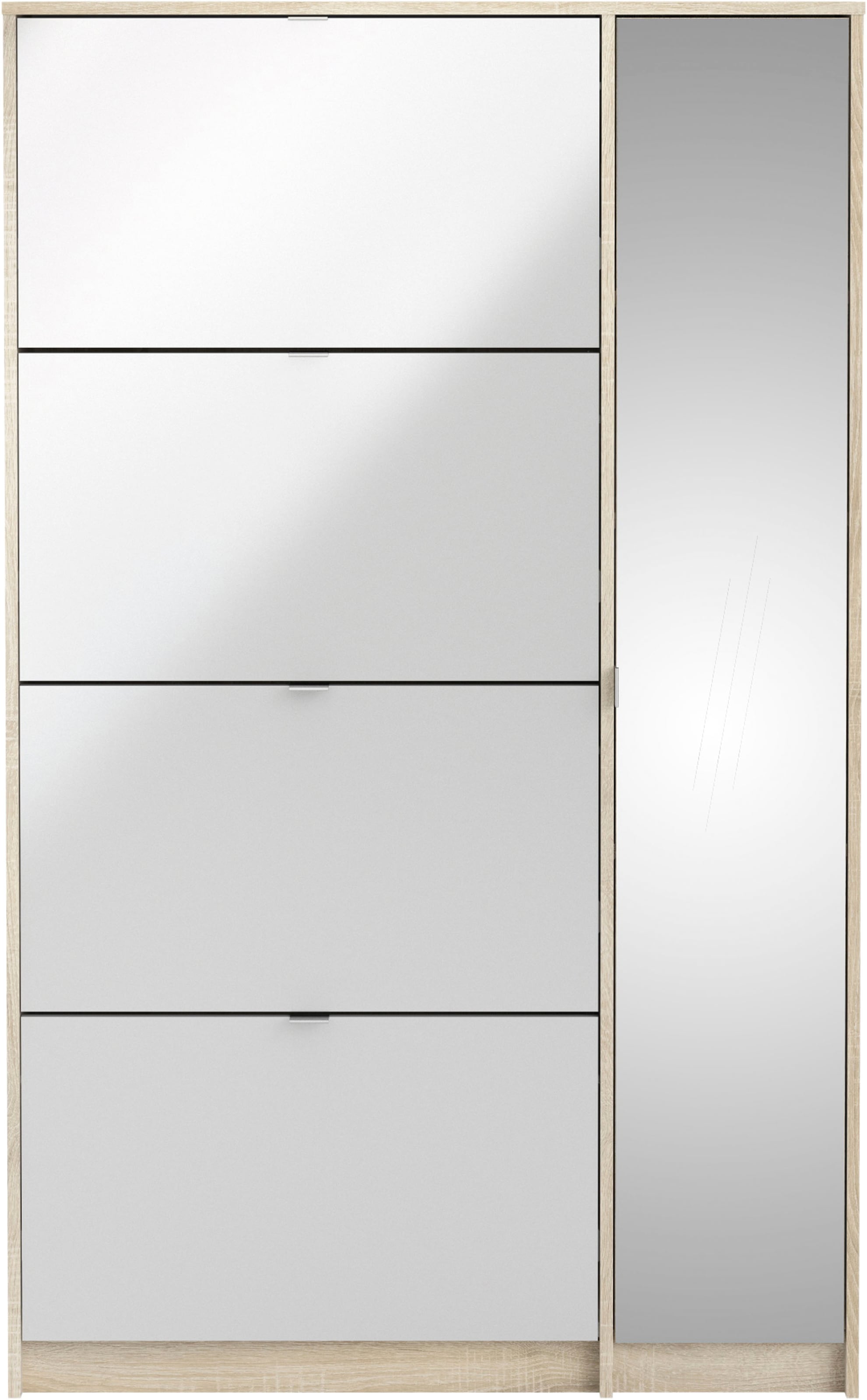 INOSIGN Schuhschrank »Shoes Schuhaufbewahrung, Schuhkommode, Schuhregal,«, mit 3 Klappen, 2 Böden und 1 Tür, Breite 98,8 cm Höhe 162 cm