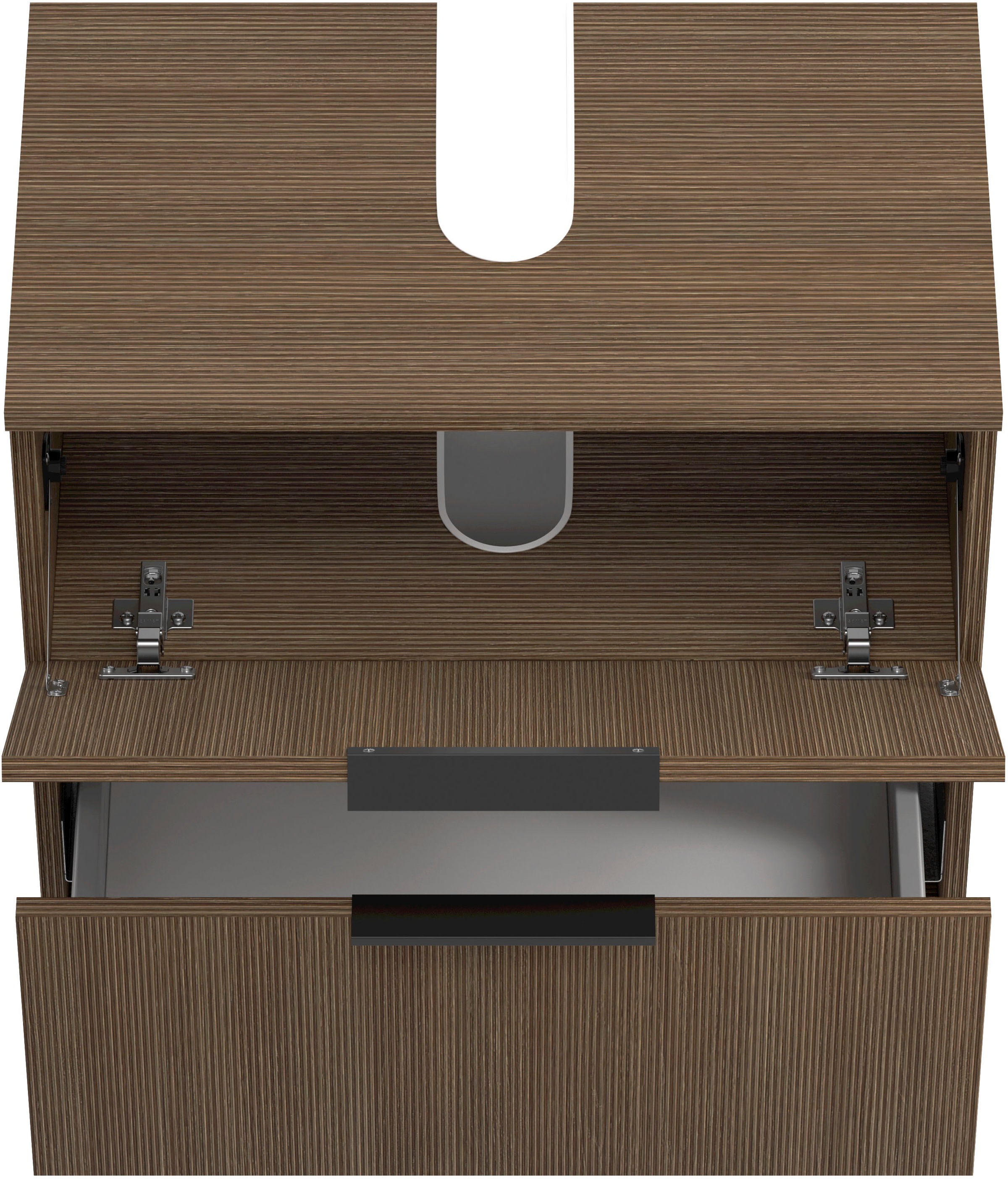 welltime Badmöbel-Set »Welltime, York Unterbecken-Set 2teilig, 60 cm, 1 Klappe, 1 Auszug«