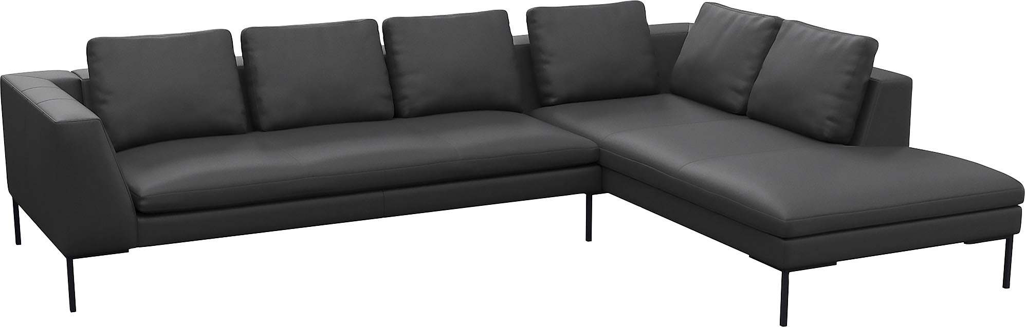 FLEXLUX Ecksofa "Loano, superbequemer Sitzkomfort durch Kaltschaum im Sitz, günstig online kaufen